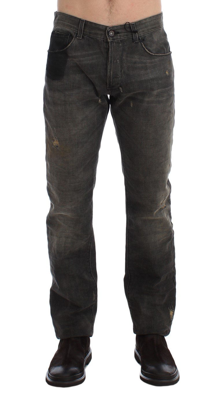 Costume National Men's Wash Regular Cotton Denim Jeans Gray SIG17954 - W34