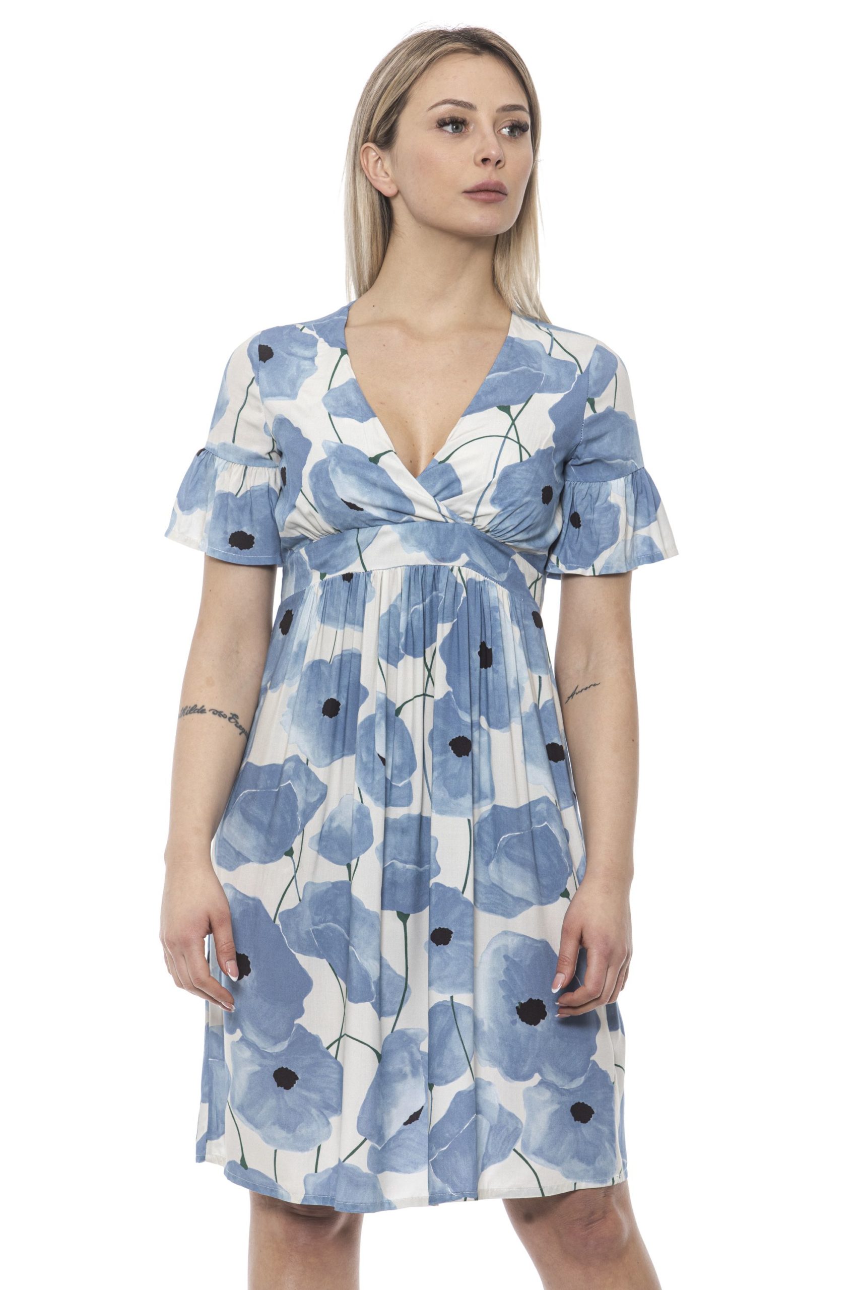 Alpha Studio Women's Chambray Dress Light Blue AL1374931 - IT40 | XS