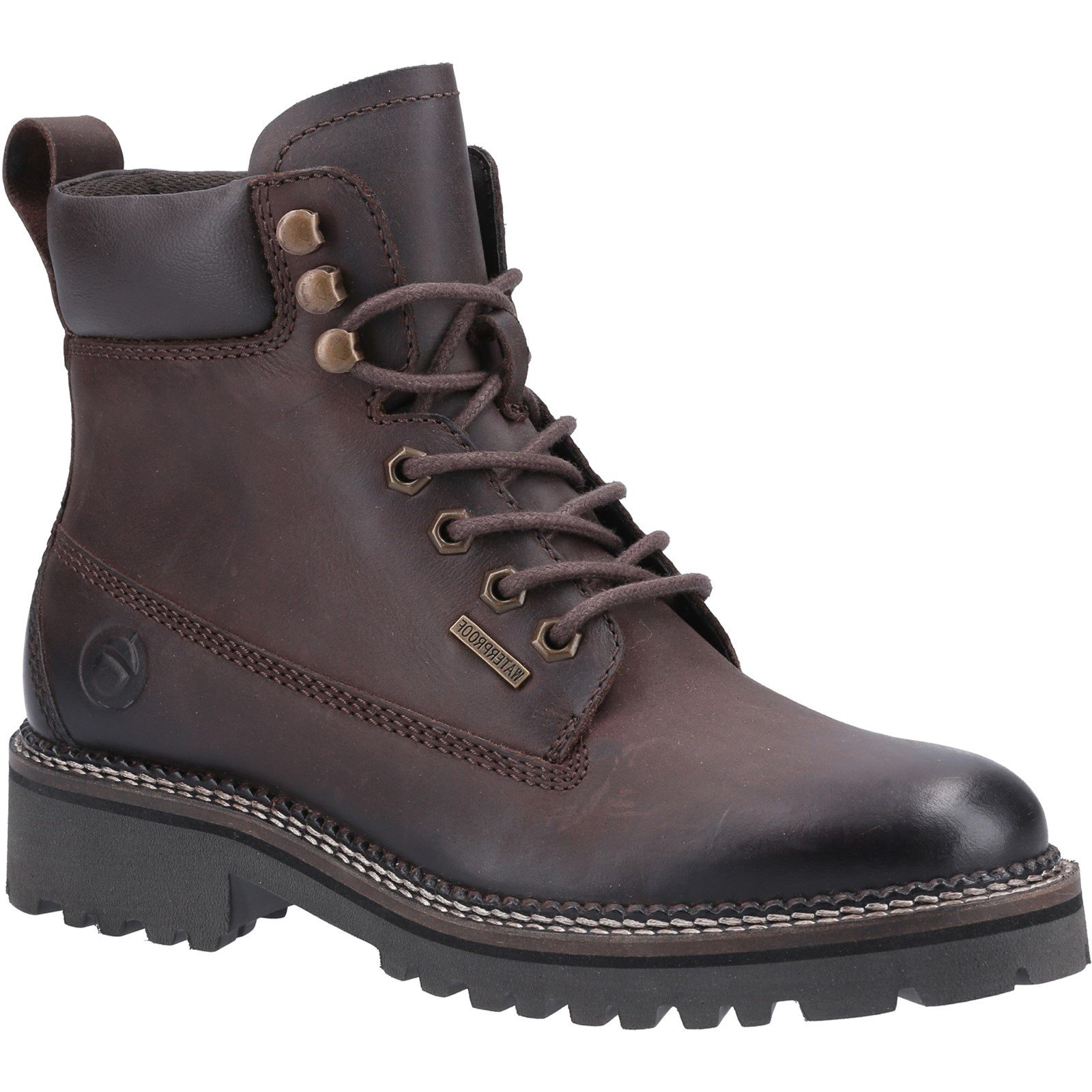 Cotswold Women's Chipping High Top Lace Up Ankle Boot Various Colours 32974 - Brown 8