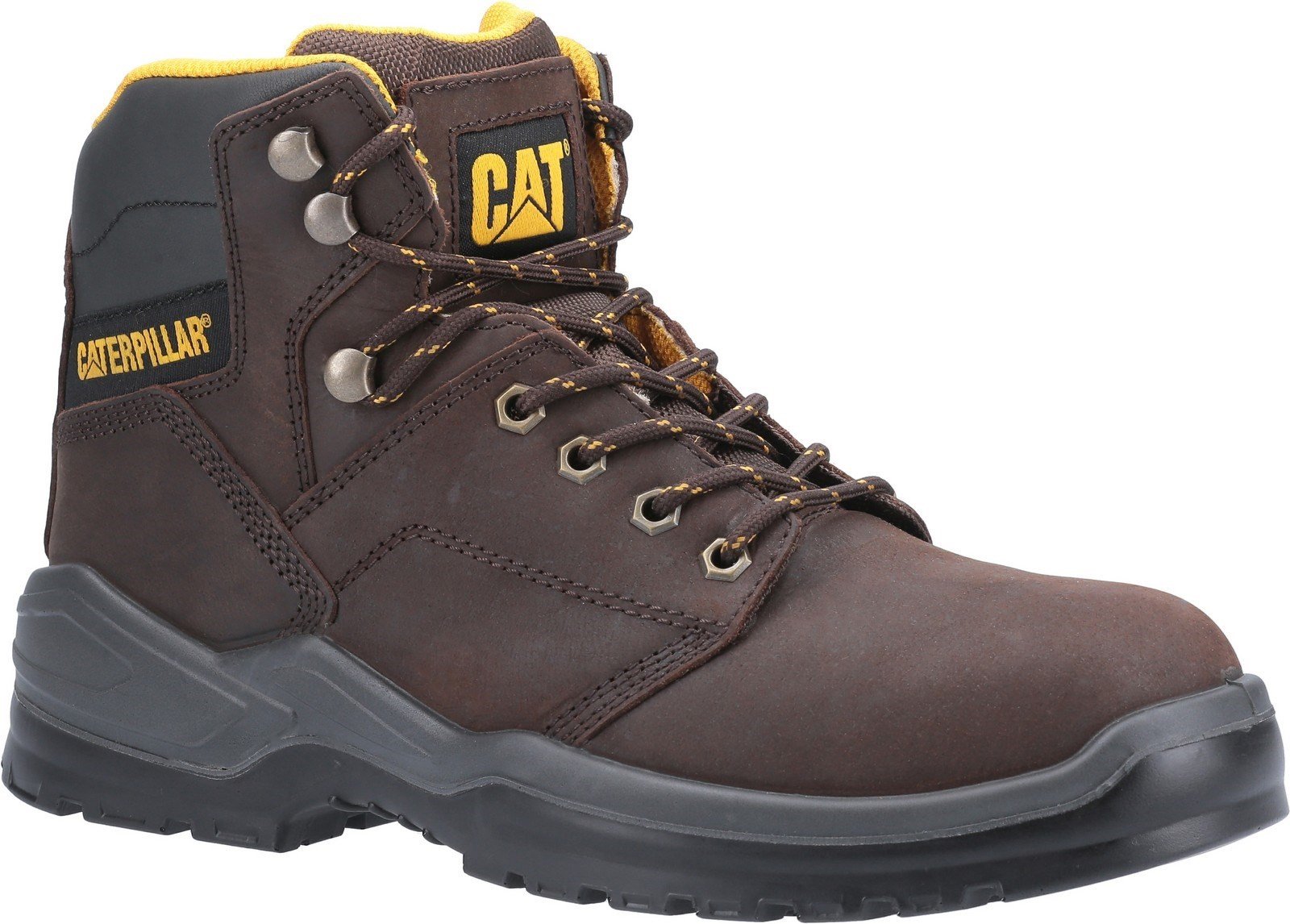 Caterpillar Men's Striver Lace Up Injected Safety Boot Various Colours 30702 - Brown 6