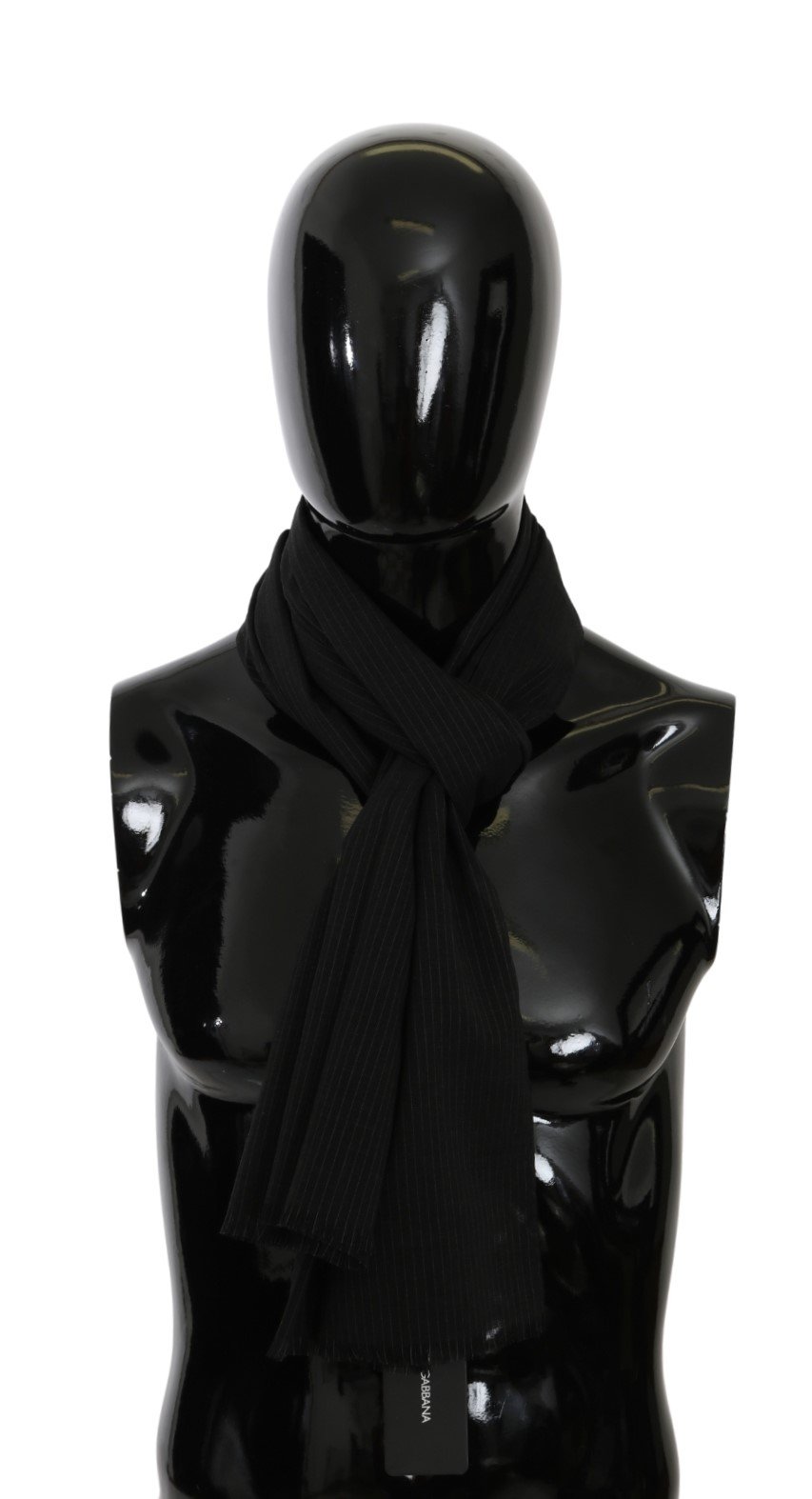 Dolce & Gabbana Men's Neck Wrap Silk Scarf Black MS5569