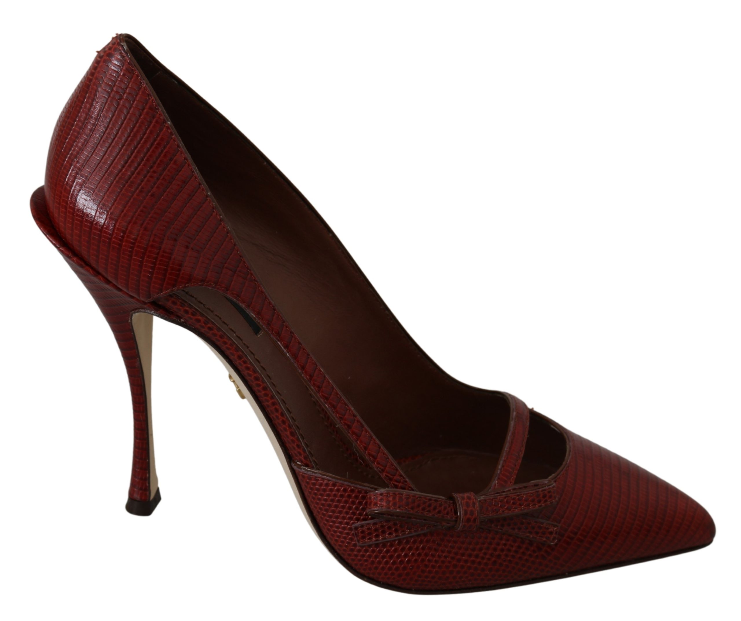 Dolce & Gabbana Women's Leather Slim High Pumps Red LA7363 - EU39/US8.5