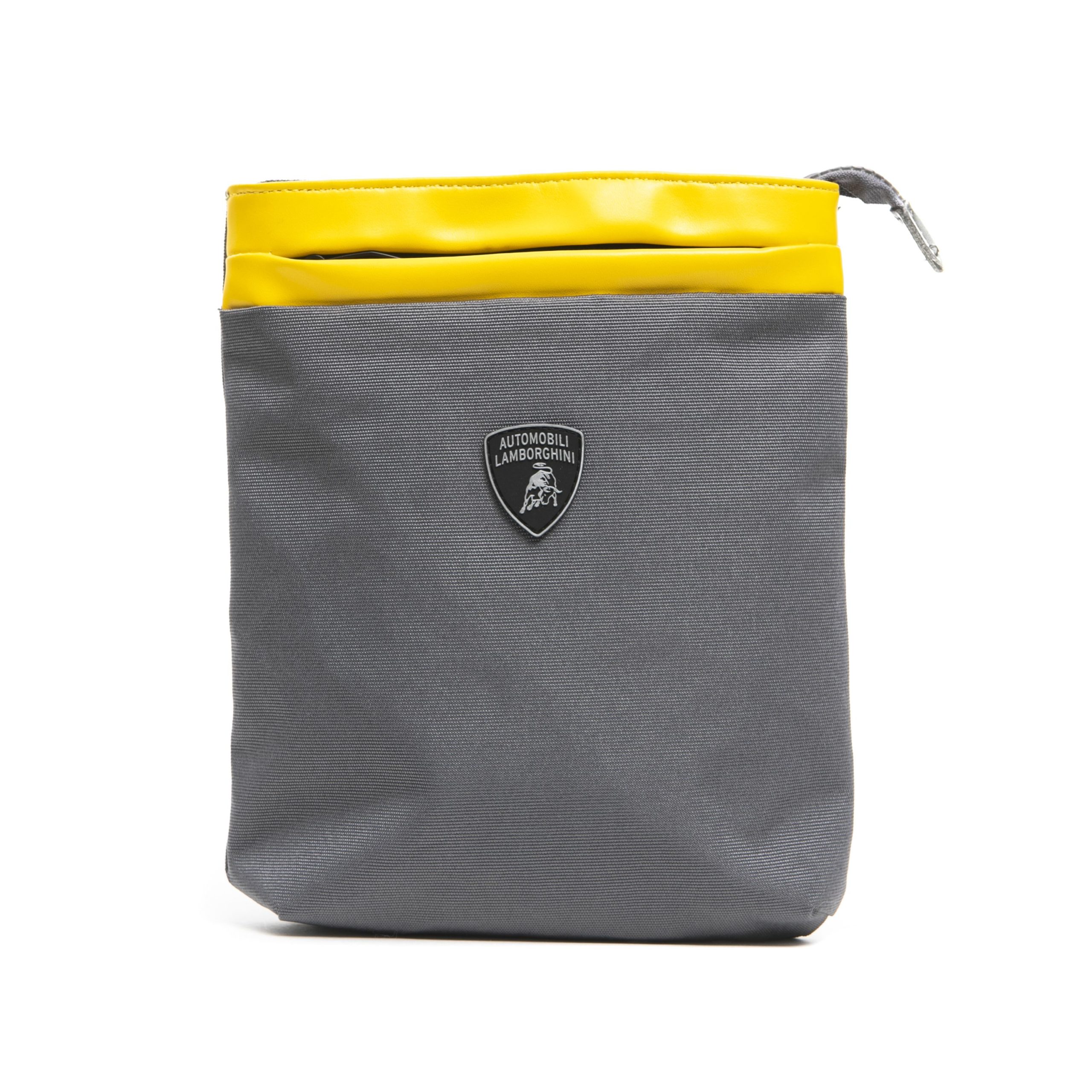 Lamborghini Men's Grigio Messenger Bag Yellow LA1265742
