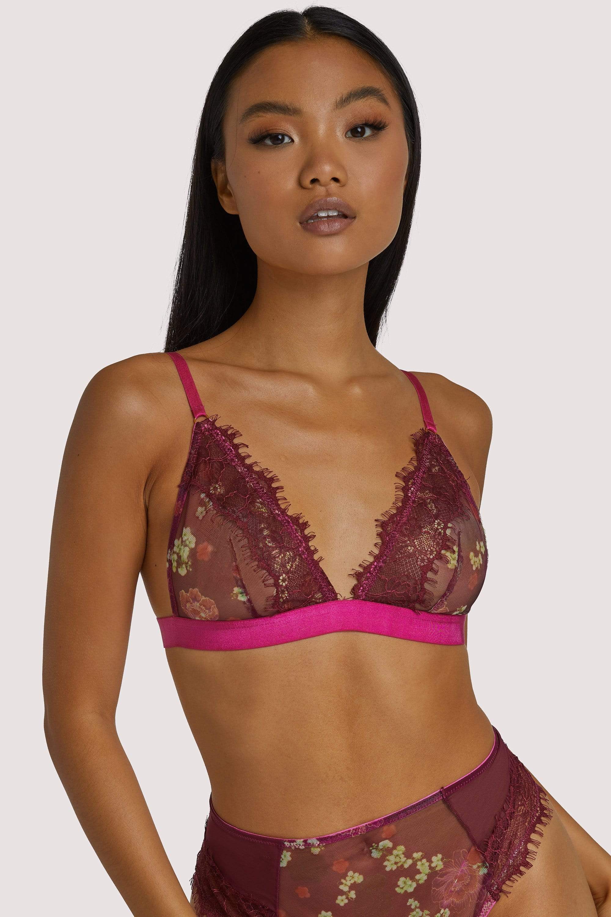 Wolf & Whistle Neve Kimono print triangle Bra UK 10 / US 6