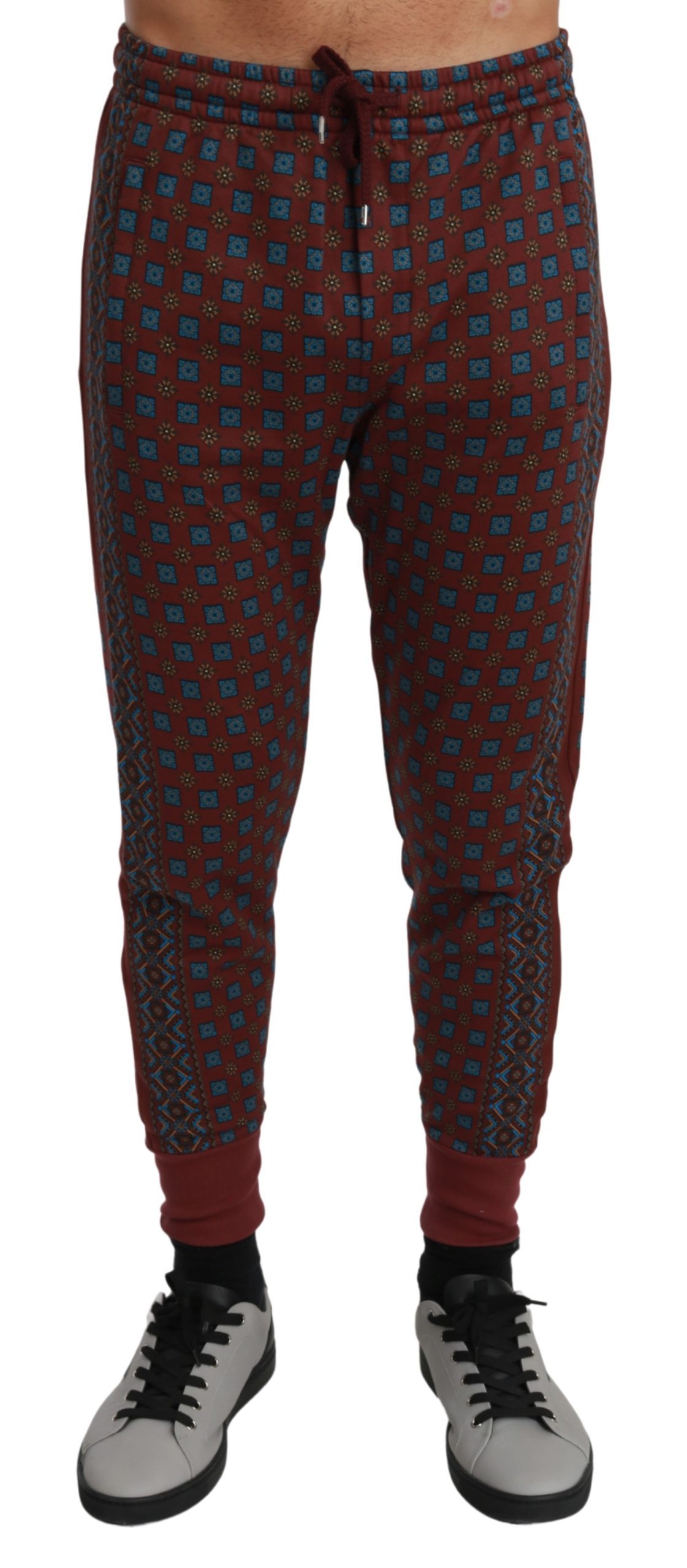 Dolce & Gabbana Men's Baroque Sweatpants Trouser Bordeaux PAN70992 - IT48 | M