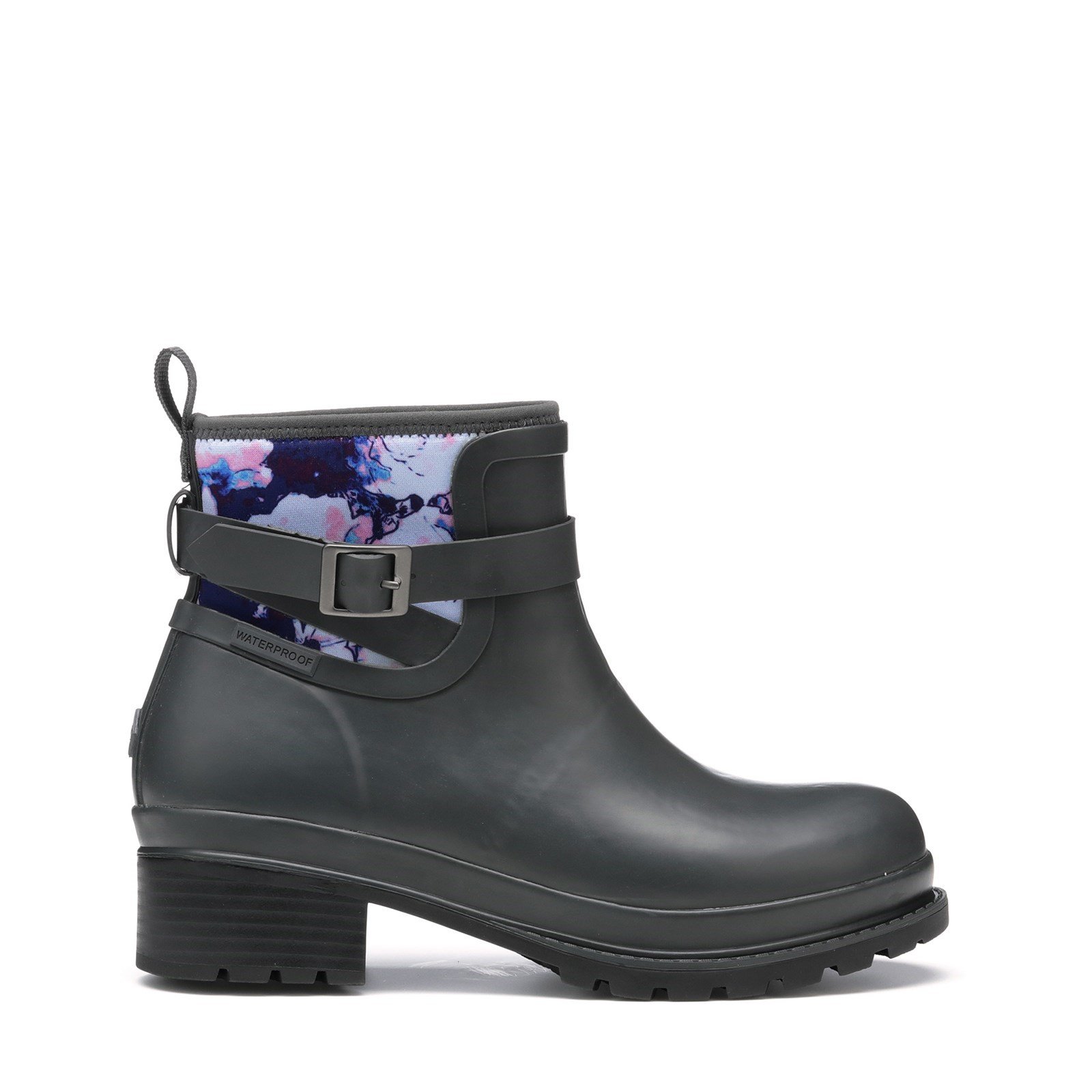 Muck Boots Women's Liberty Rubber Ankle Boots Various Colours 31816 - Grey Purple Floral Print 7