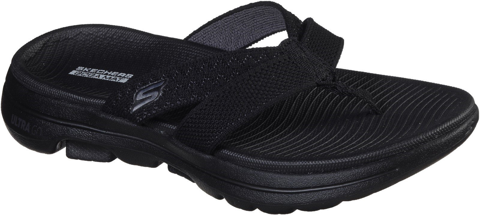 Skechers Women's Gowalk Slip On Sandal Various Colours 30354 - Black/Grey 3