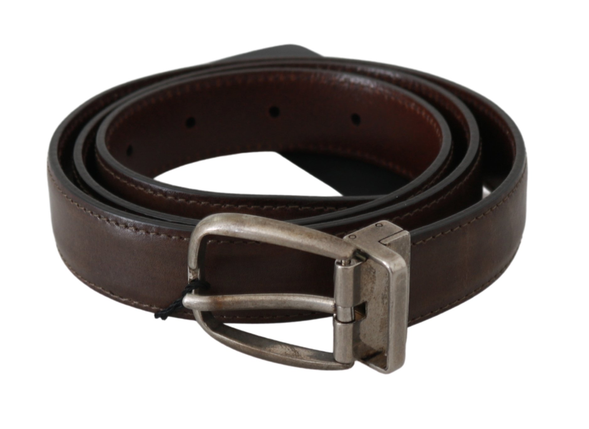 Dolce & Gabbana Men's Buckle Waist Men Leather Belt Brown BEL60544 - 95 cm / 38 Inches