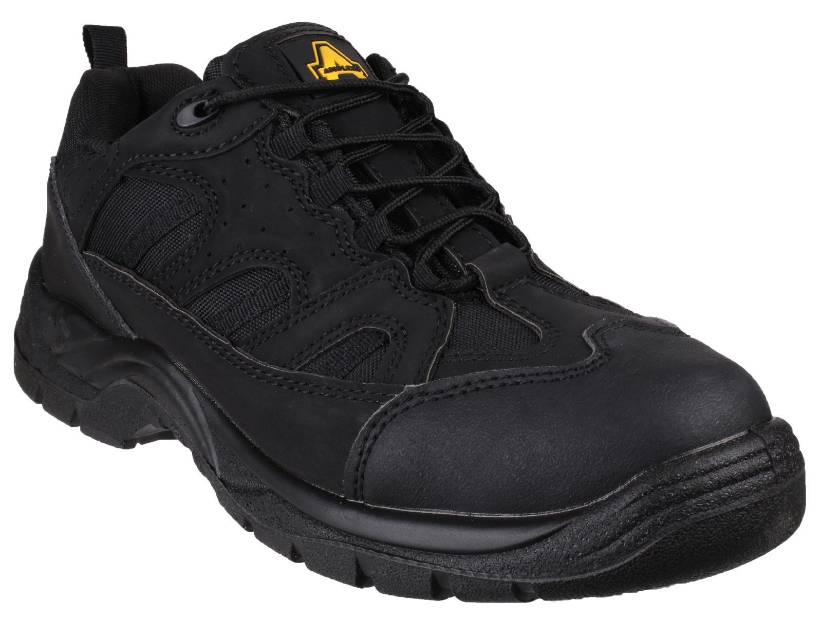 Amblers Unisex Safety Vegan Friendly Trainer Black - Black 4