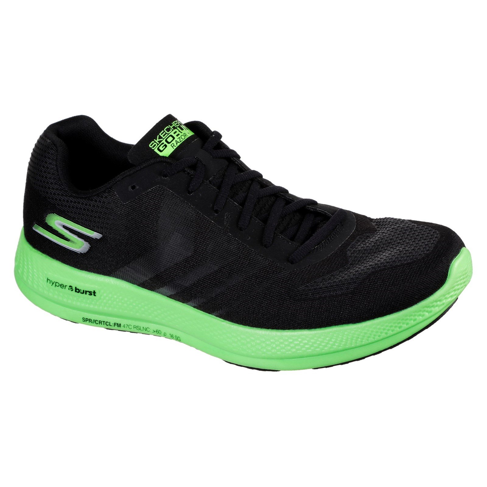 Skechers Men's Go Run Razor Trainer Multicolor 32699 - Black/Green 12