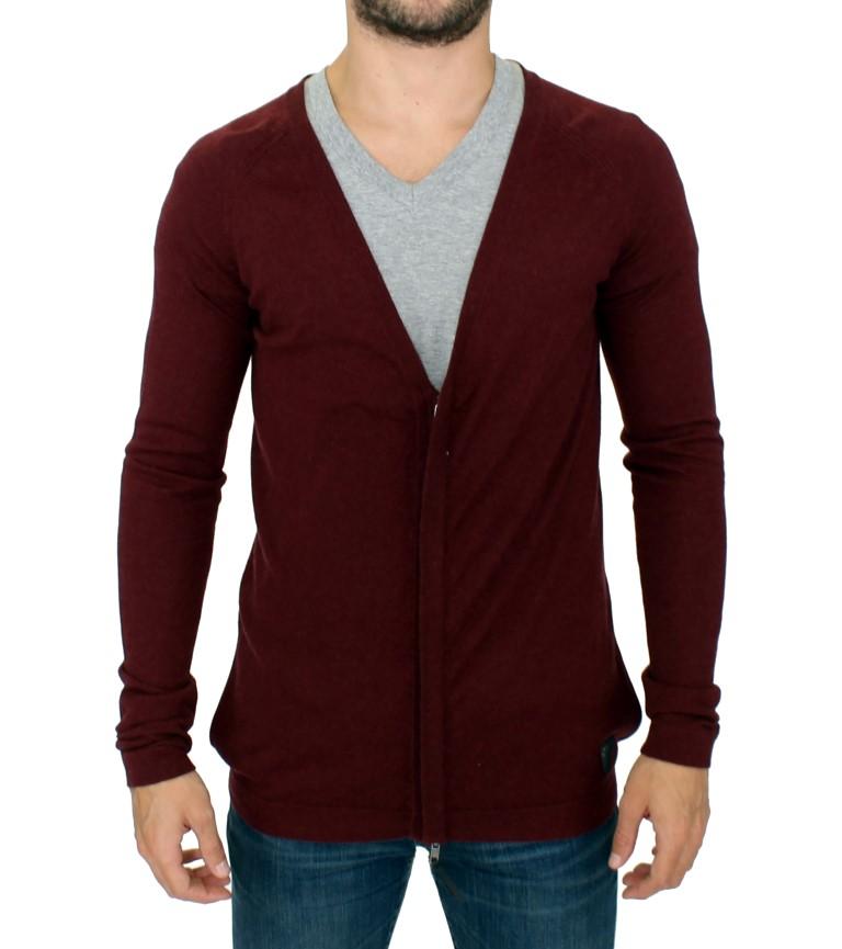 Costume National Men's Zipper Cardigan Bordeaux SIG10402 - IT48 | M