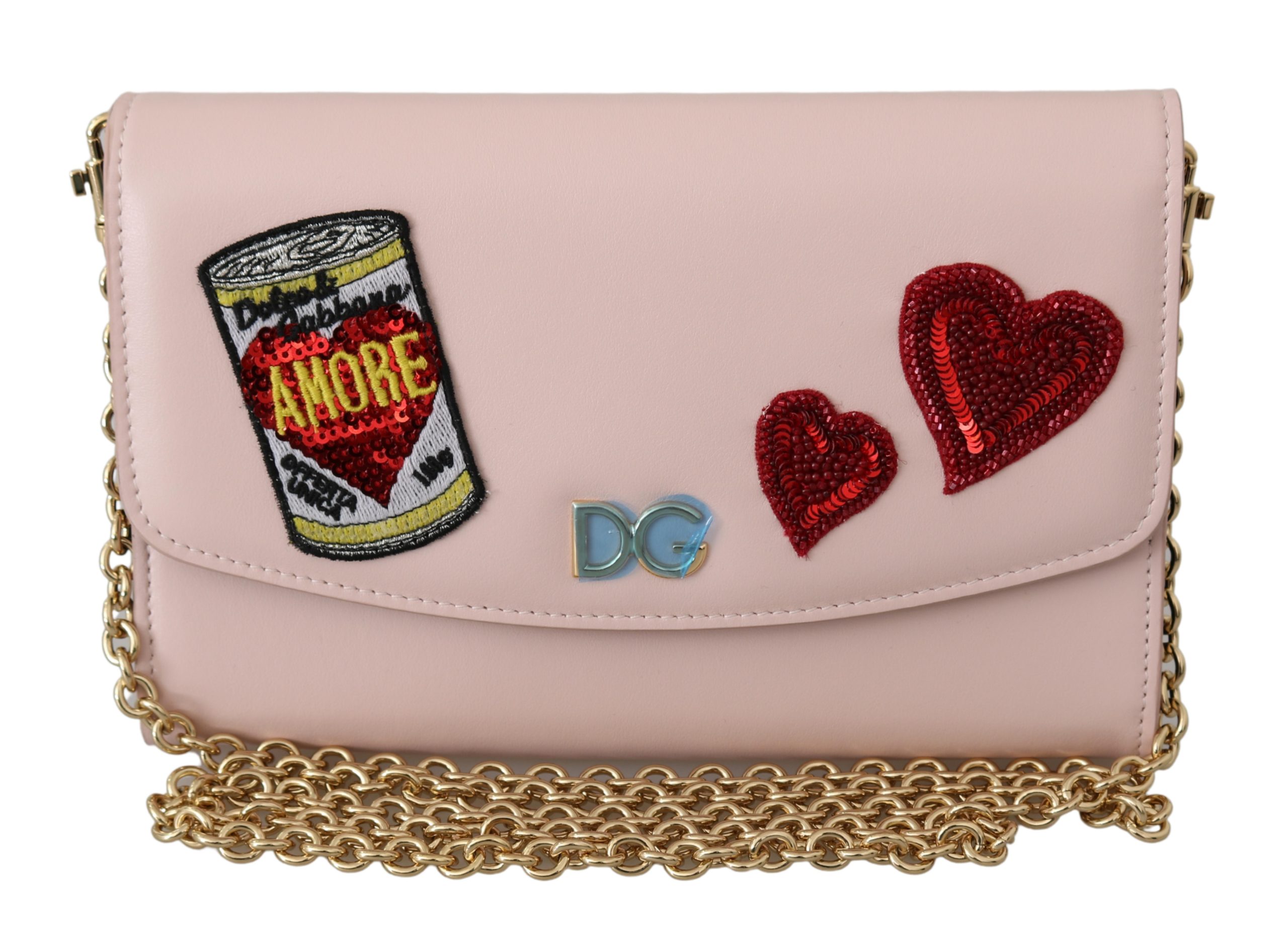 Dolce & Gabbana Women's Amore Patch Leather Shoulder Bag Multicolor VAS9569