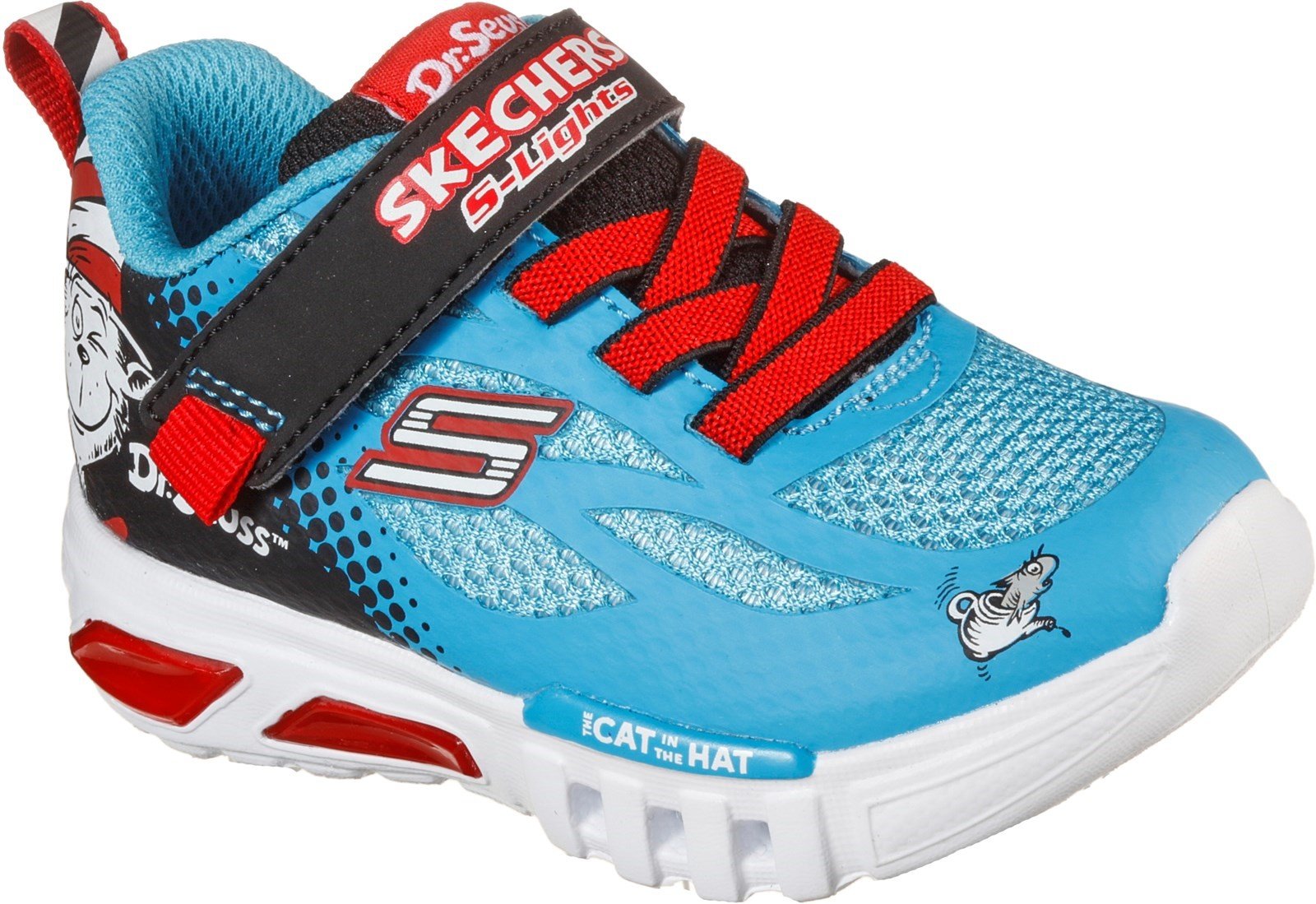 Skechers Kid's Flex-Glow Lighted Things Sports Trainer Multicolor 32086 - Blue/Black 4