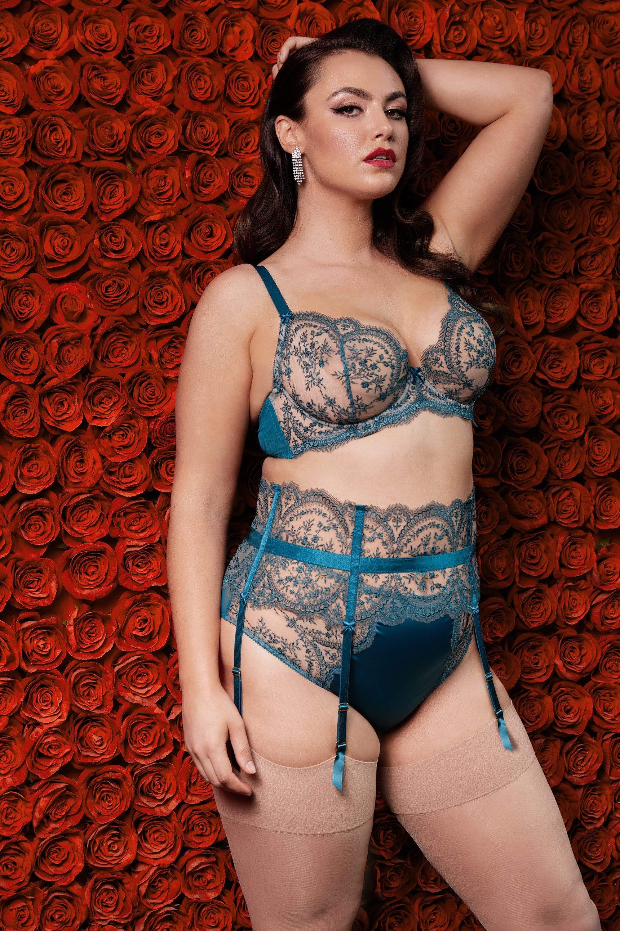 Dita Von Teese Severine Shady Spruce Curve Bra 42DD