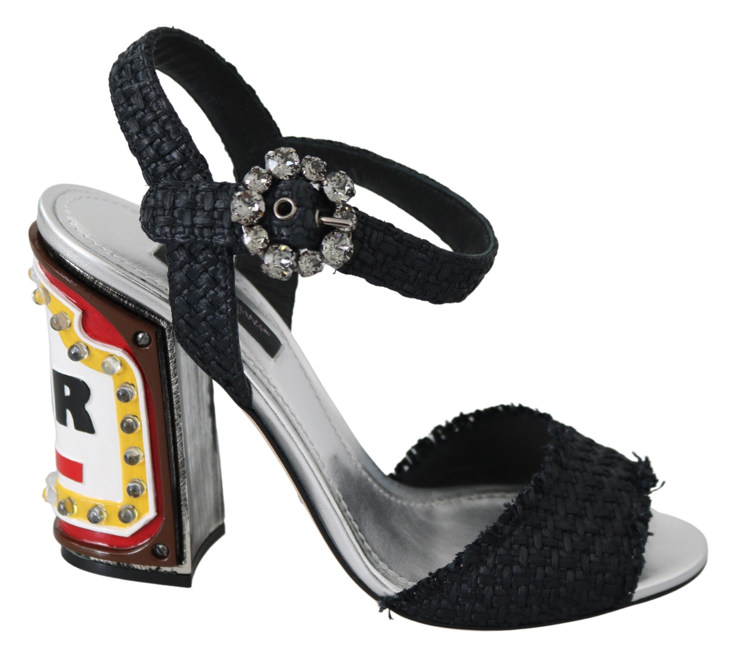 Dolce & Gabbana Women's Crystals LED LIGHTS Sandals Black LA7644-36 - EU36/US5.5