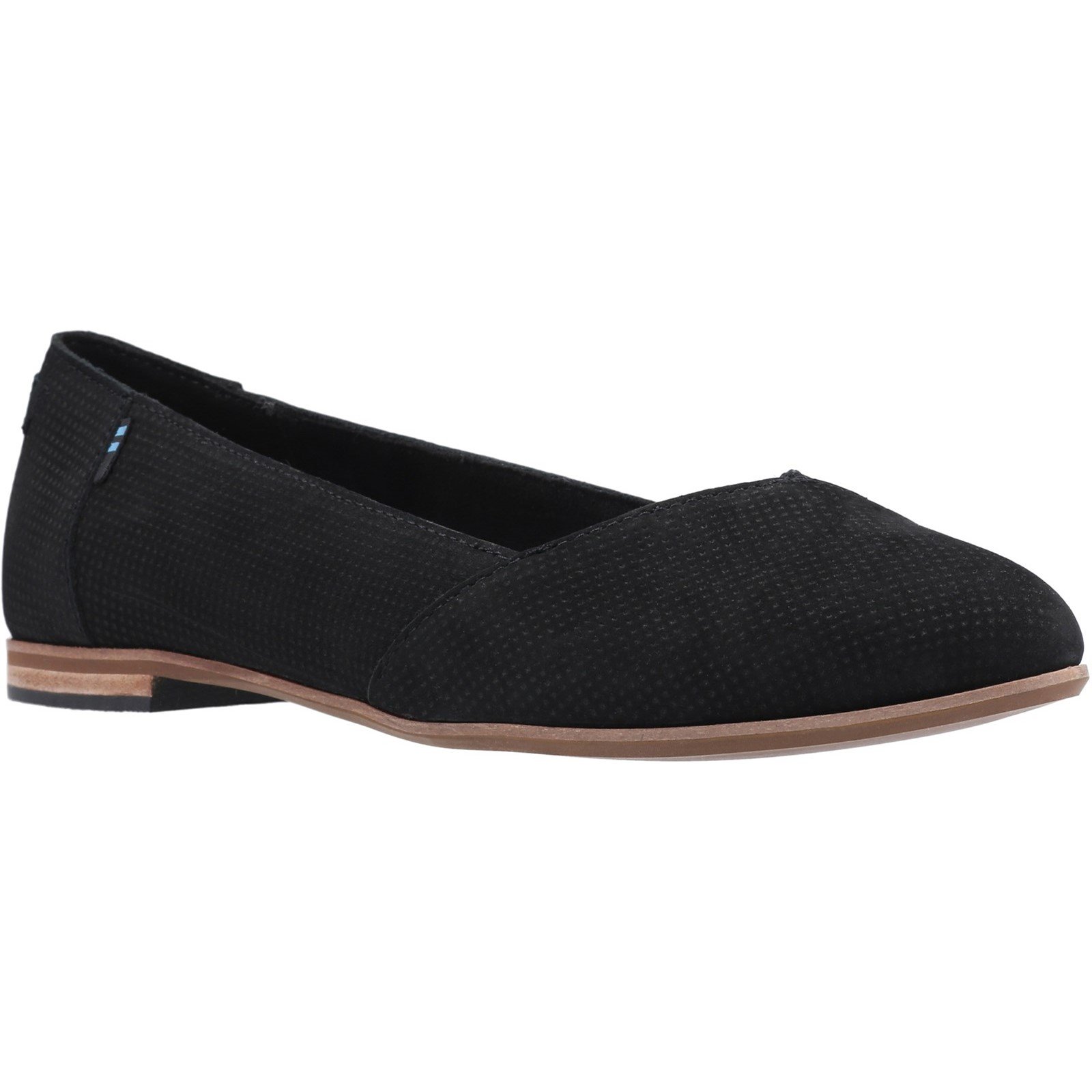 TOMS Women's Julie Flat Various Colours 31593 - Black Suede/Perf 4