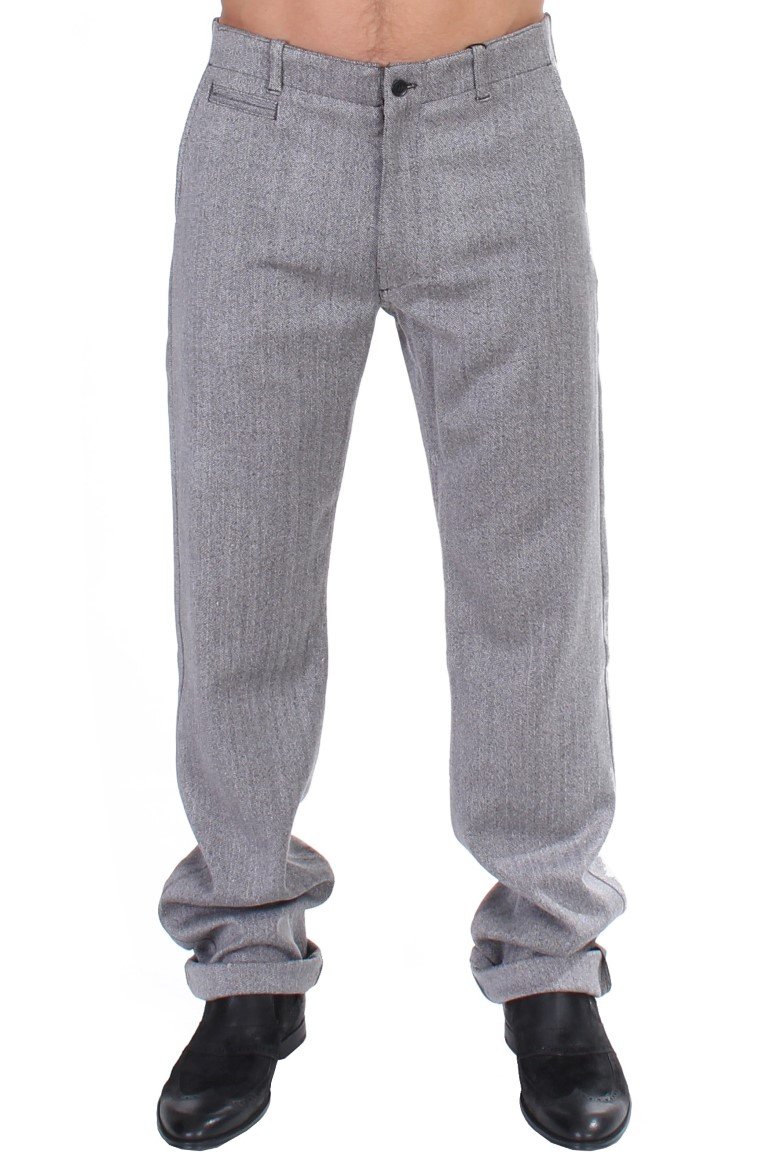 GF Ferre Men's Stretch Regular Straight Fit Trouser Gray SIG11039 - IT48 | M