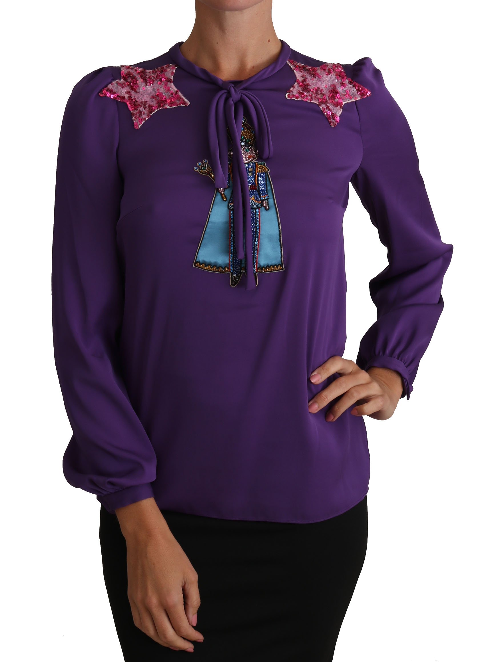 Dolce & Gabbana Women's Fairy Tale Tops Purple TSH2755 - IT36|XXS