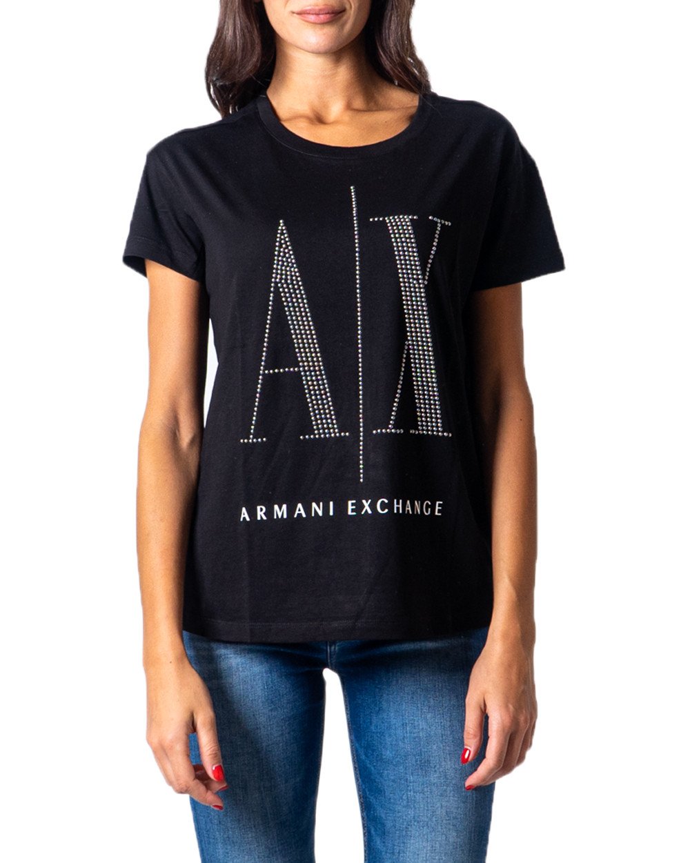 Armani Exchange Women's T-Shirt Various Colours 177020 - black XS