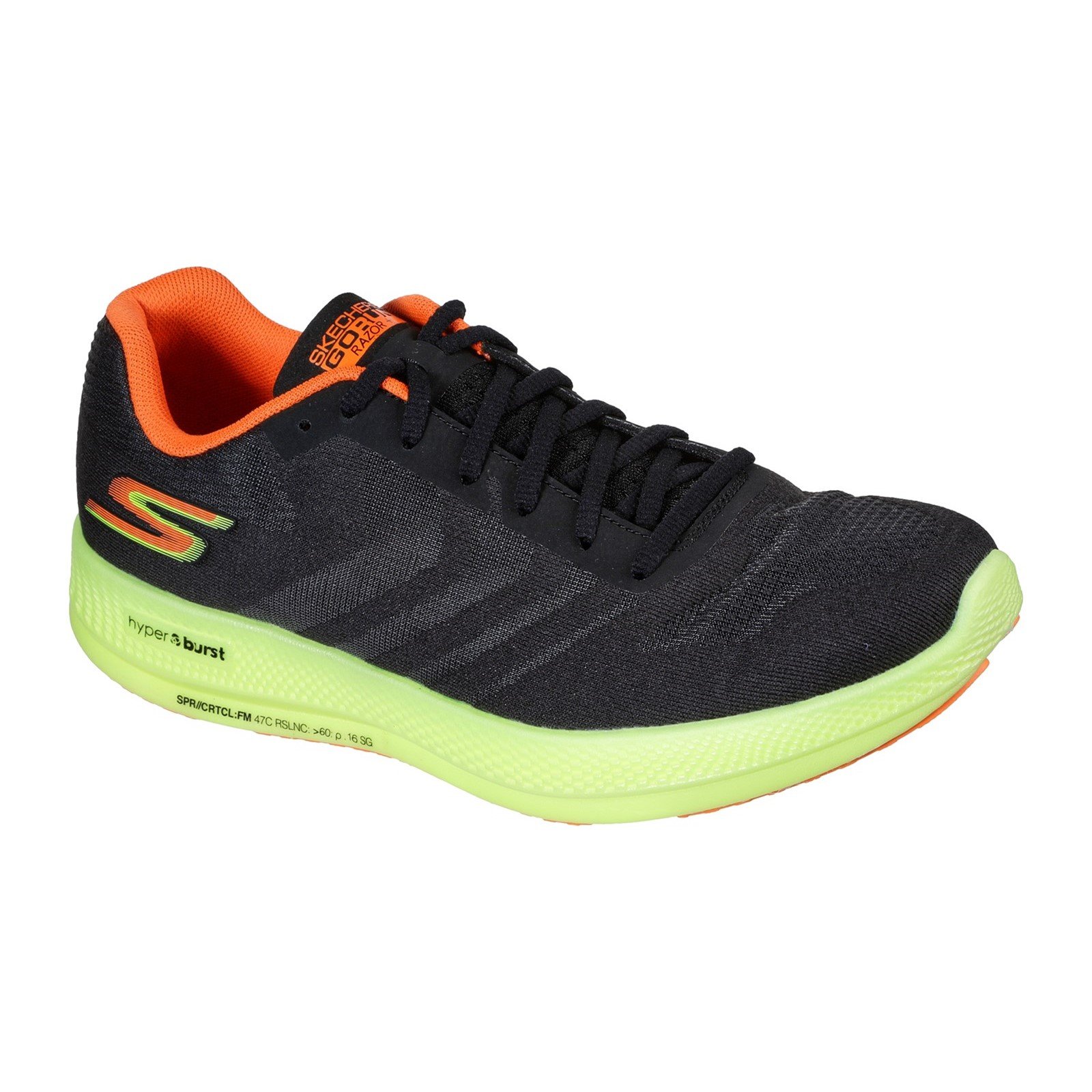 Skechers Women's Go Run Razor Trainer Various Colours 32703 - Black/Yellow/Orange 3