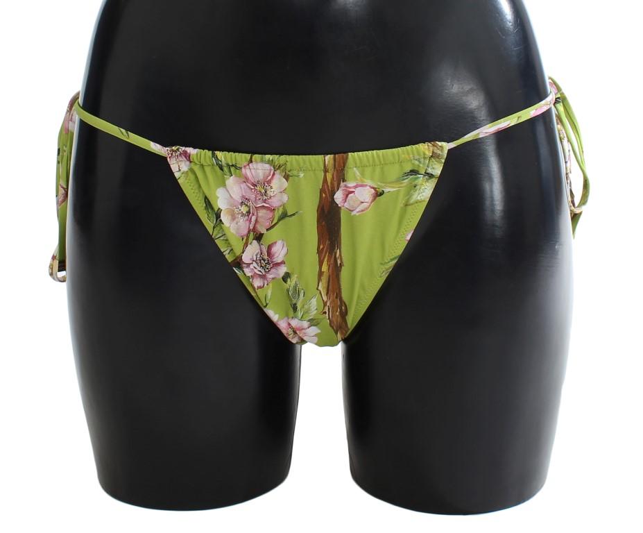 Dolce & Gabbana Women's Floral Bikini Bottom Green SIG13944 - IT2 | S