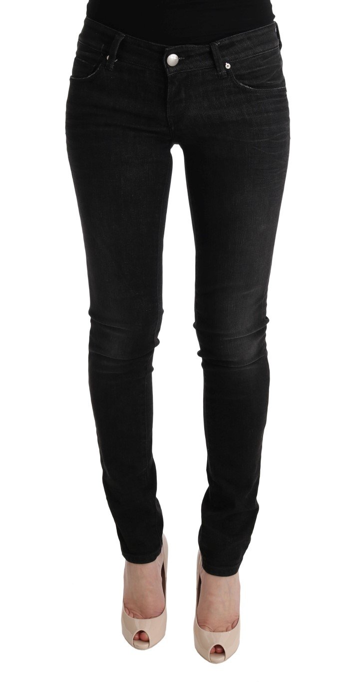 Acht Women's Denim Cotton Bottoms Slim Fit Jeans Black SIG30415 - W26