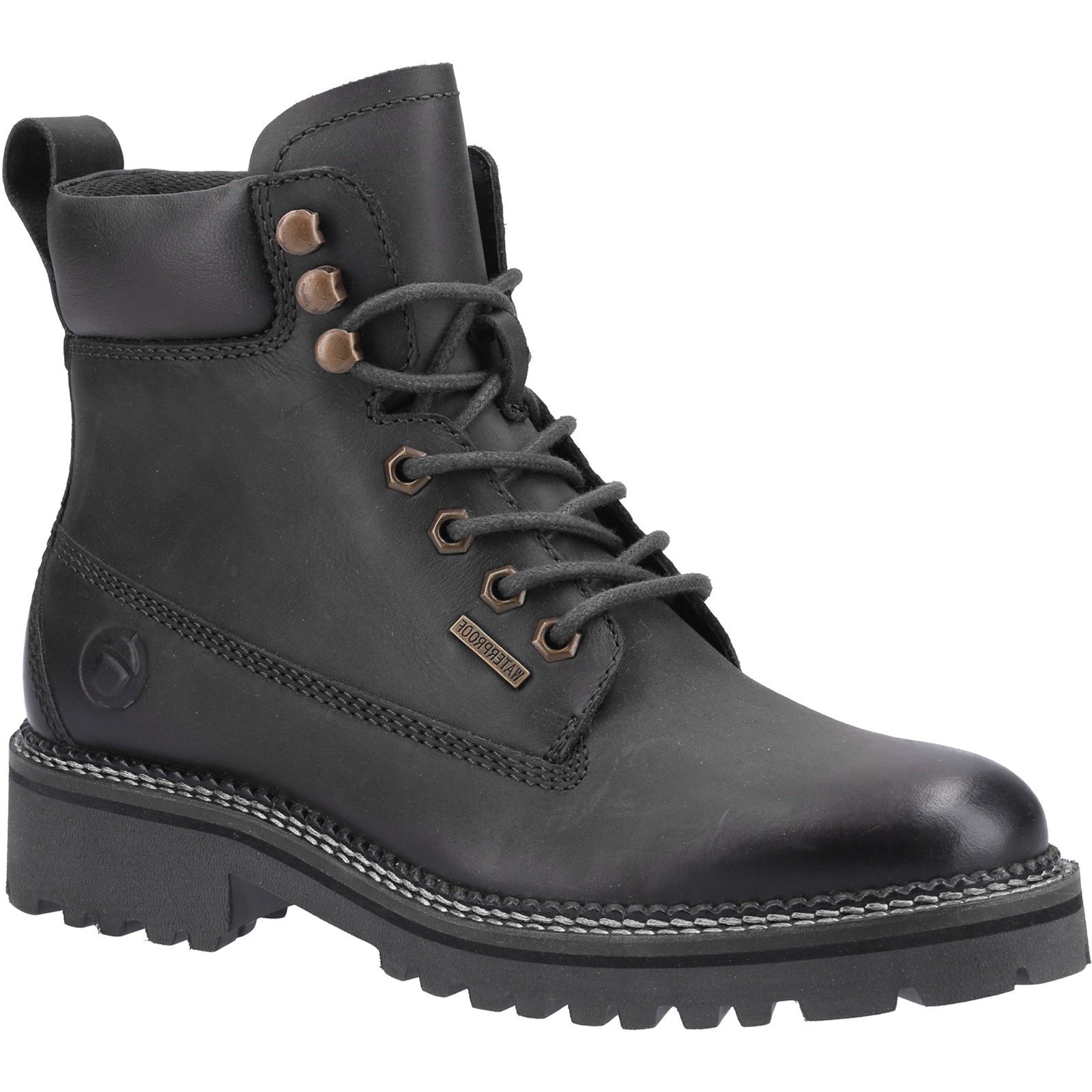 Cotswold Women's Chipping High Top Lace Up Ankle Boot Various Colours 32974 - Black 7