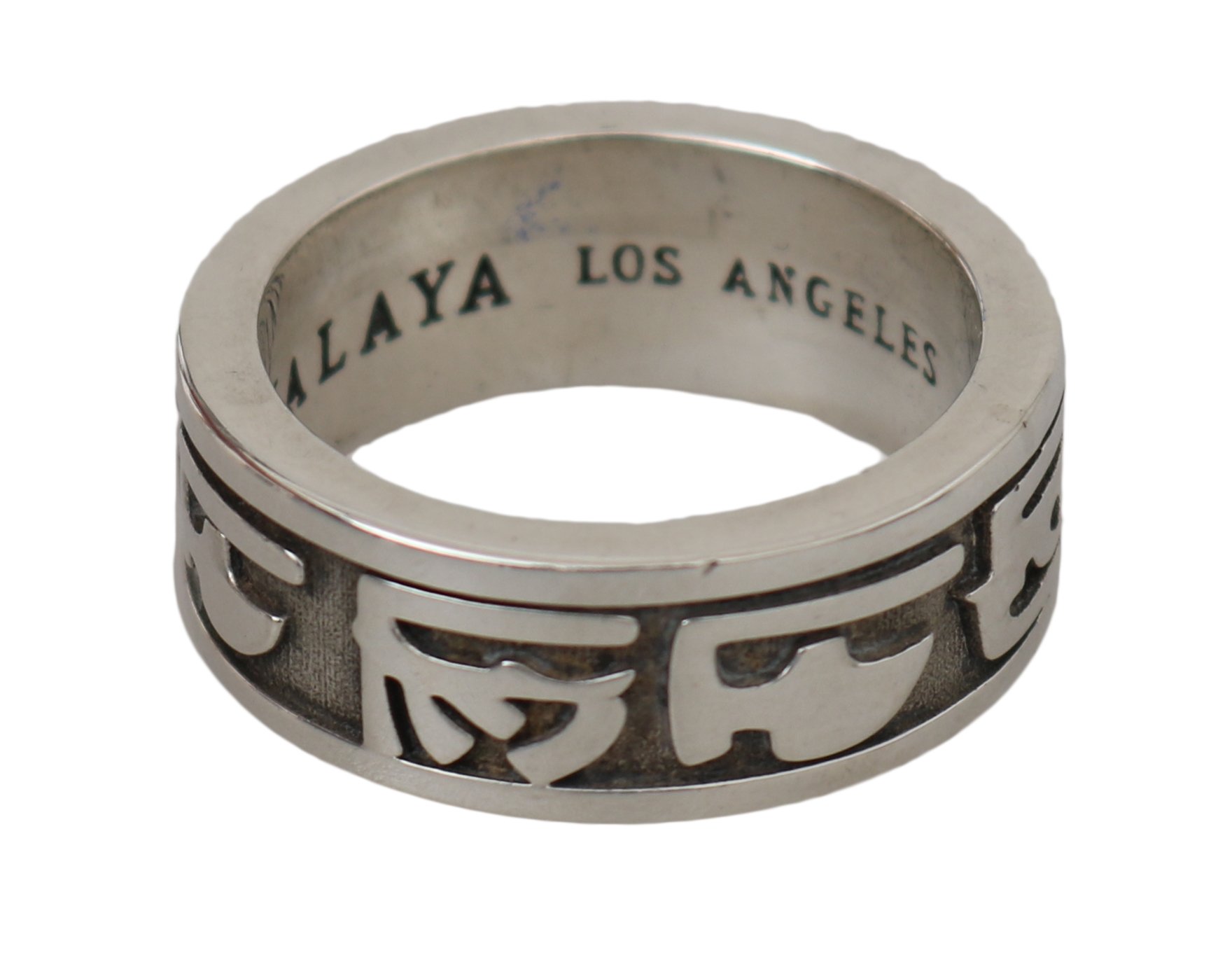 Nialaya Men's Sterling Hieroglyph 925 Authentic Ring Silver NY103 - EU62 | US10.5