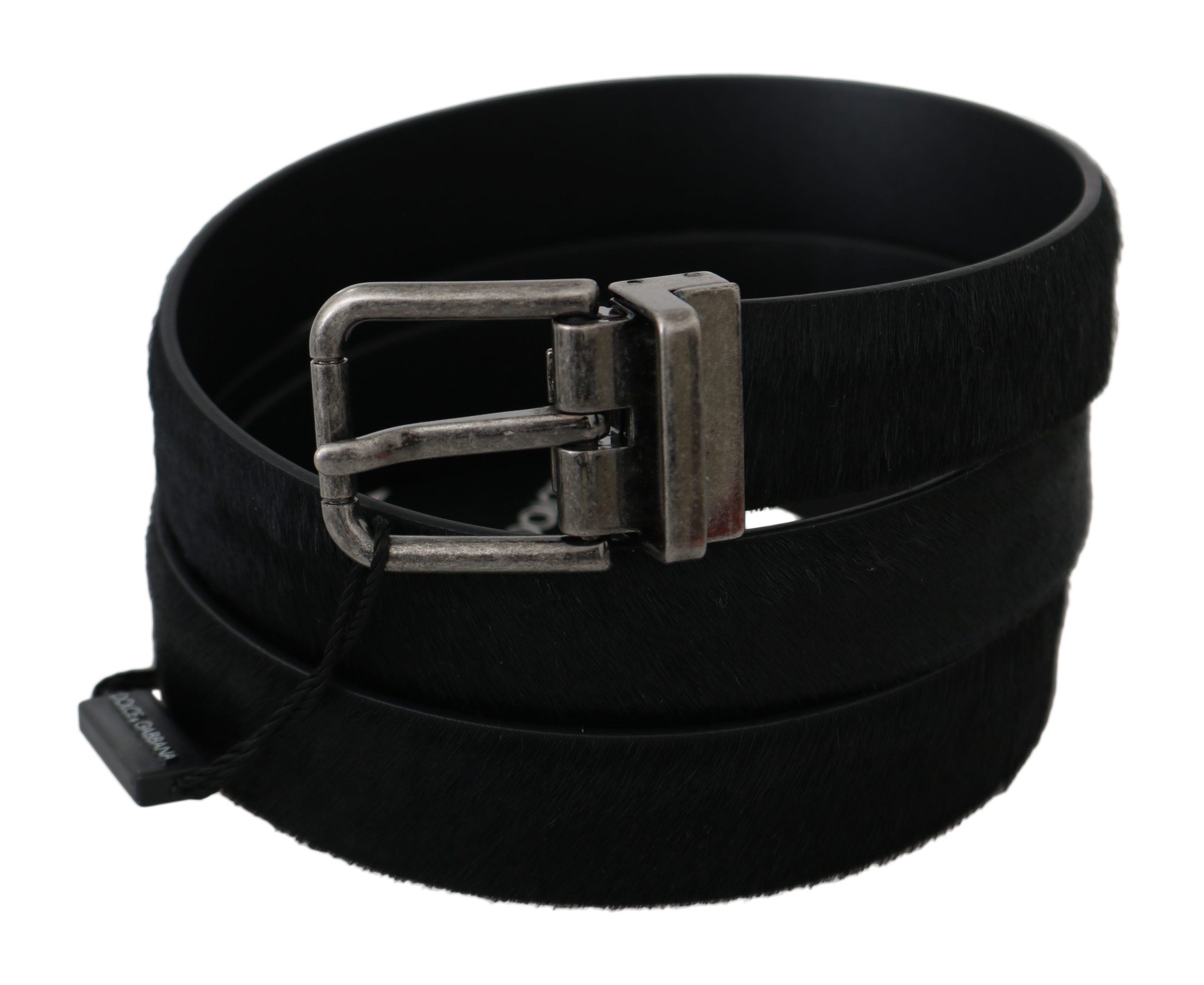 Dolce & Gabbana Men's Fur Leather Metal Buckle Belt Green BEL60330 - 110 cm / 44 Inches