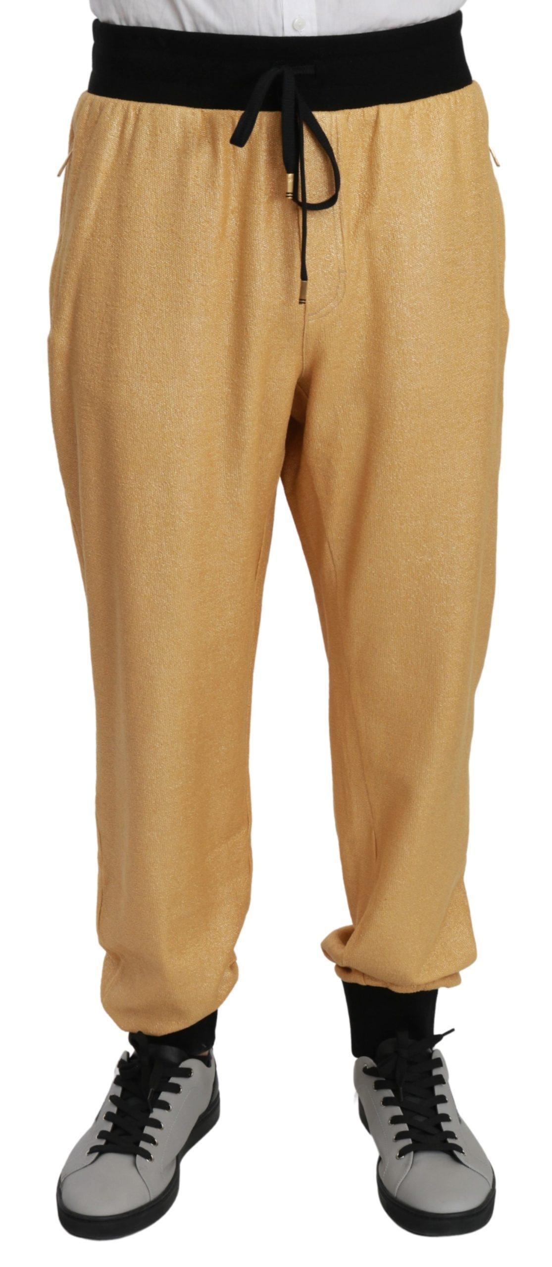 Dolce & Gabbana Men's Year Of The Pig Cotton Trouser Gold PAN70956 - IT56 | XXL