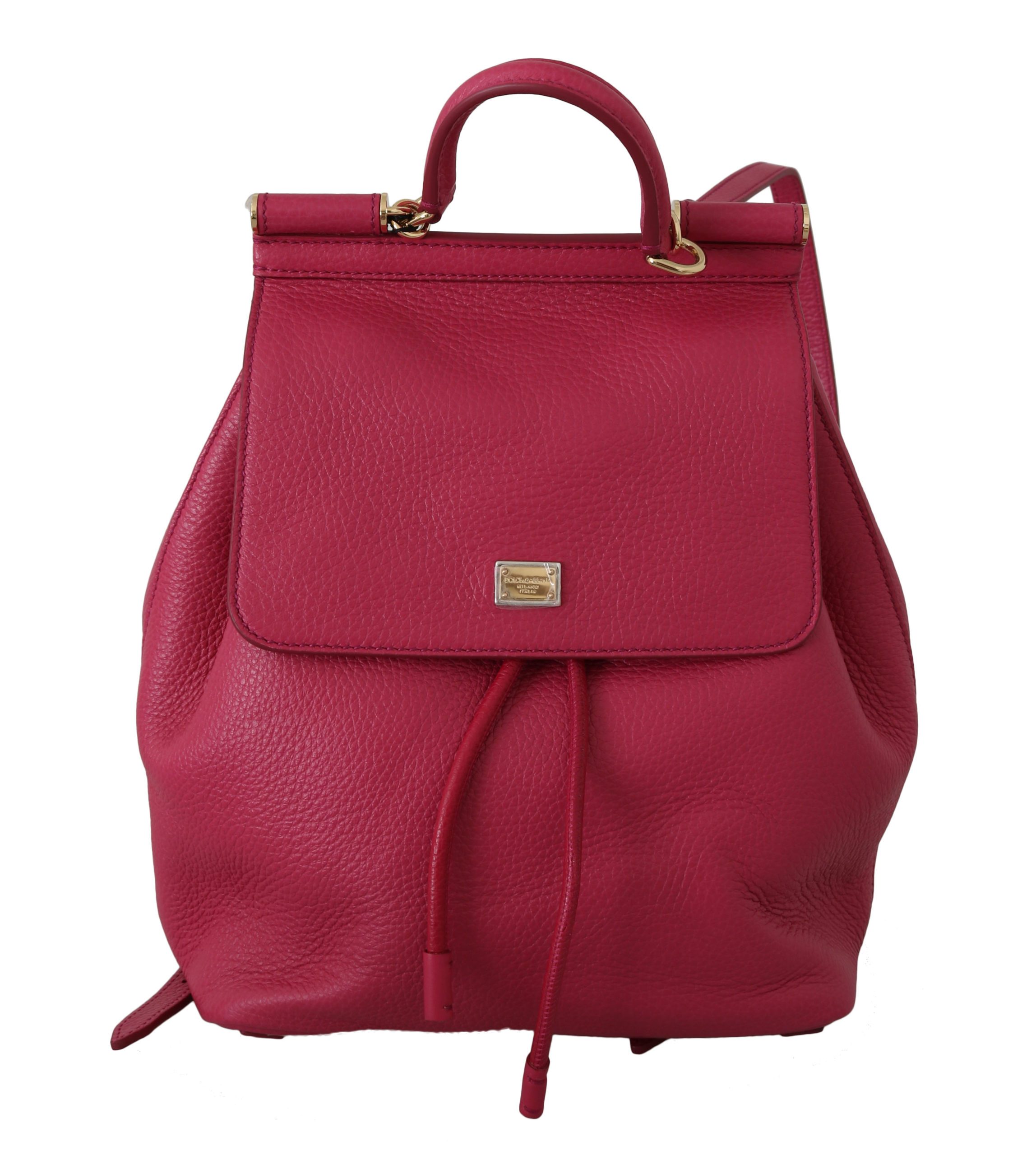 Dolce & Gabbana Women's Leather SICILY Backpack Pink VA8832