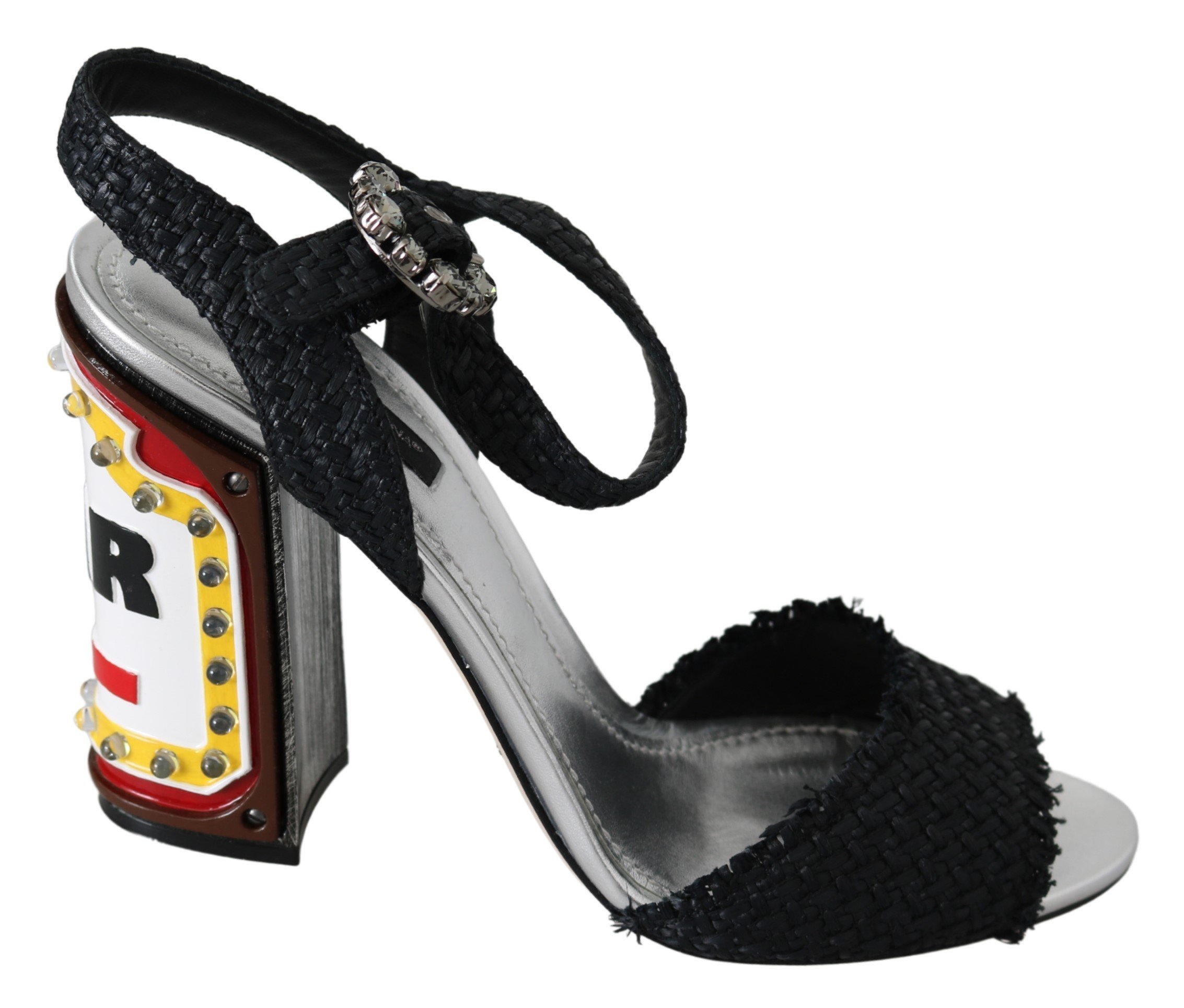 Dolce & Gabbana Women's Crystals LED LIGHTS Sandals Black LA7645-40 - EU37/US6.5