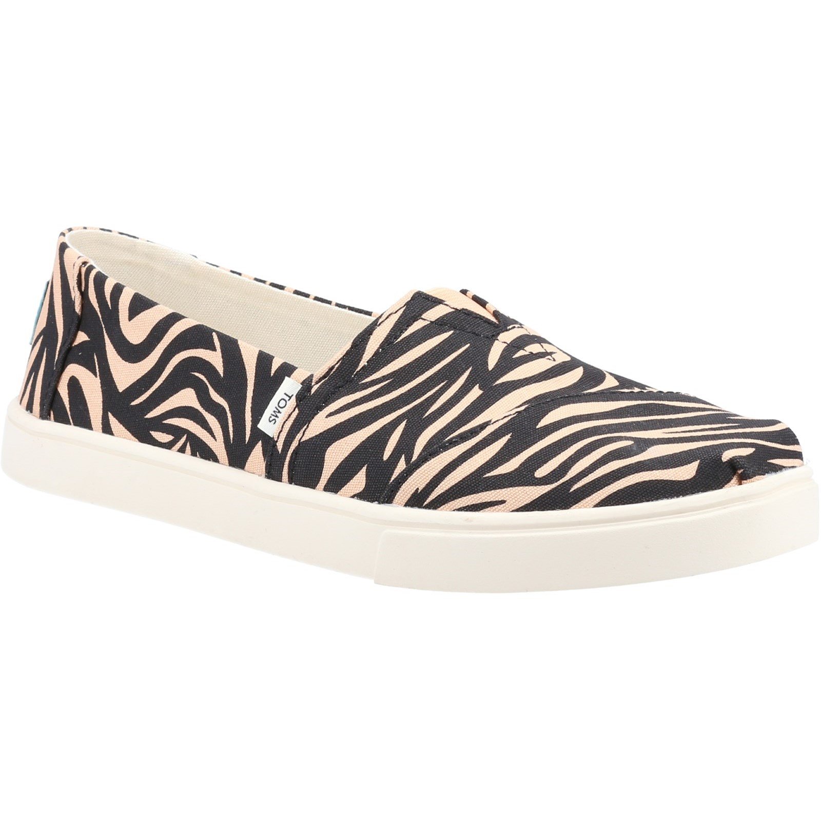 TOMS Women's Alpargata Cupsole Tiger Stripes Espadrilles Light Tan 32528 - Light Tan 7