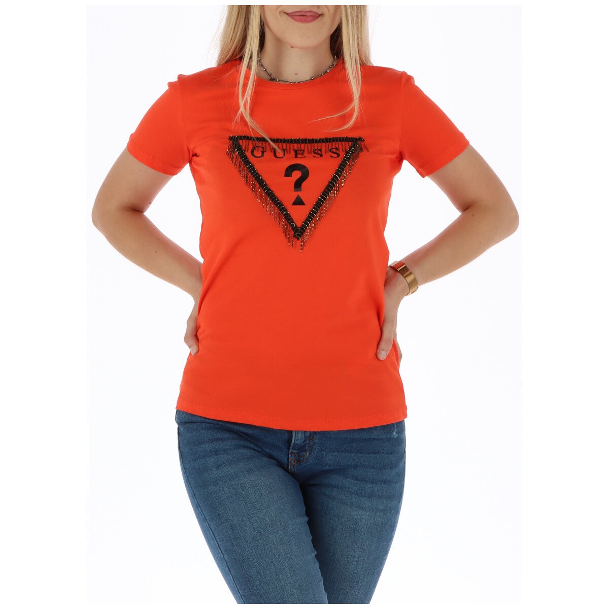 Guess Women's T-Shirt Various Colours 301091 - coral XS
