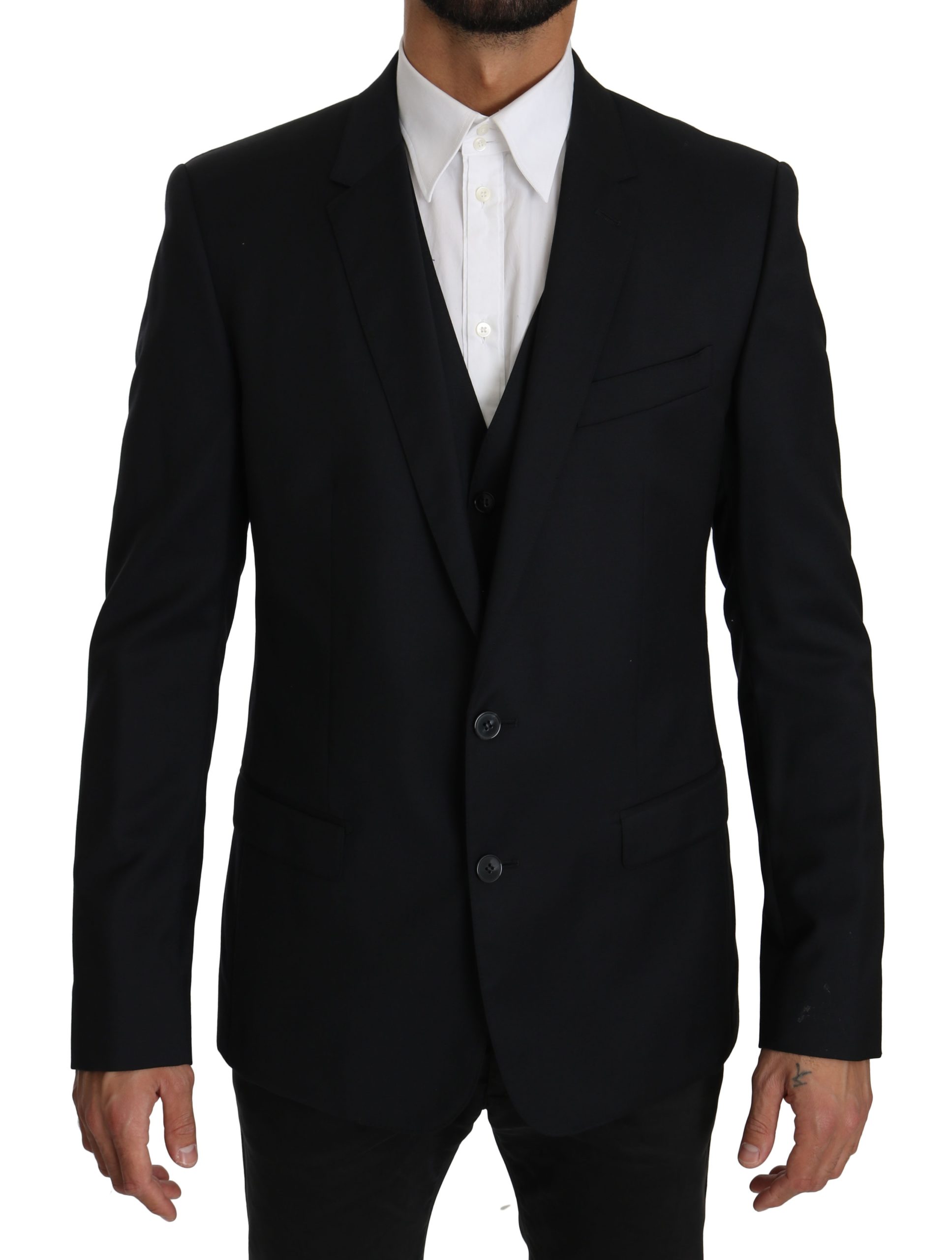 Dolce & Gabbana Men's Two Piece Vest Jacket MARTINI Blazer Blue KOS1602 - IT50 | L