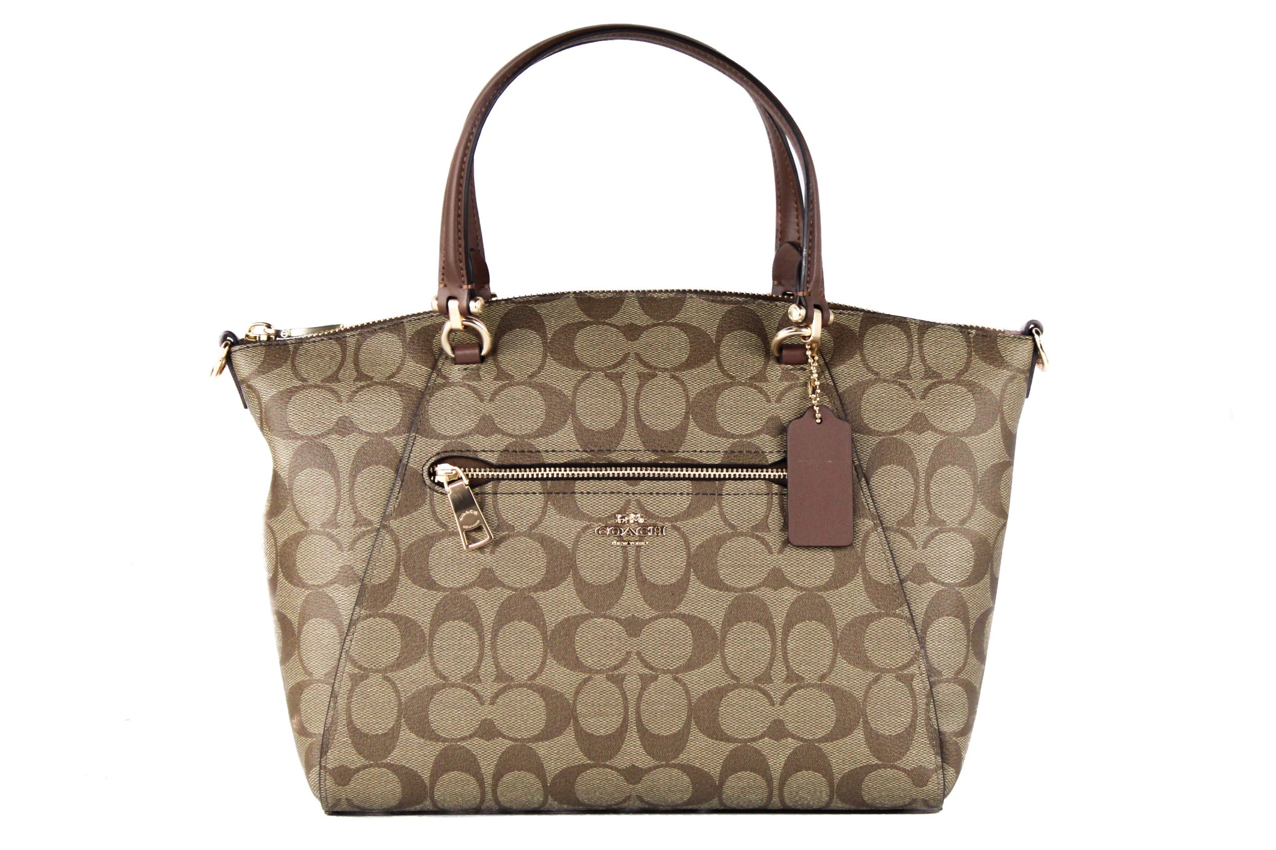 COACH Women's Prairie Satchel Bag Khaki 502557