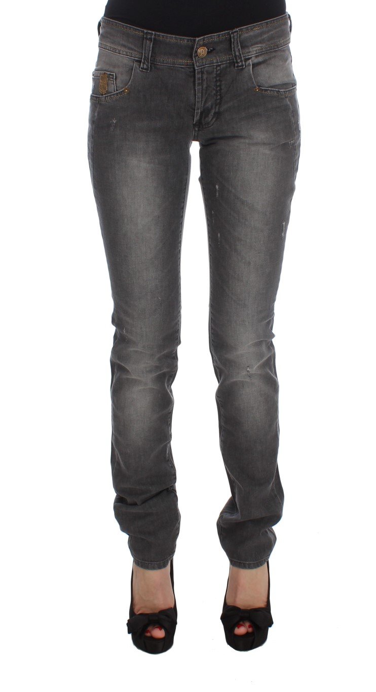 John Galliano Women's Cotton Blend Slim Fit Stretch Jeans Gray SIG30178 - W25