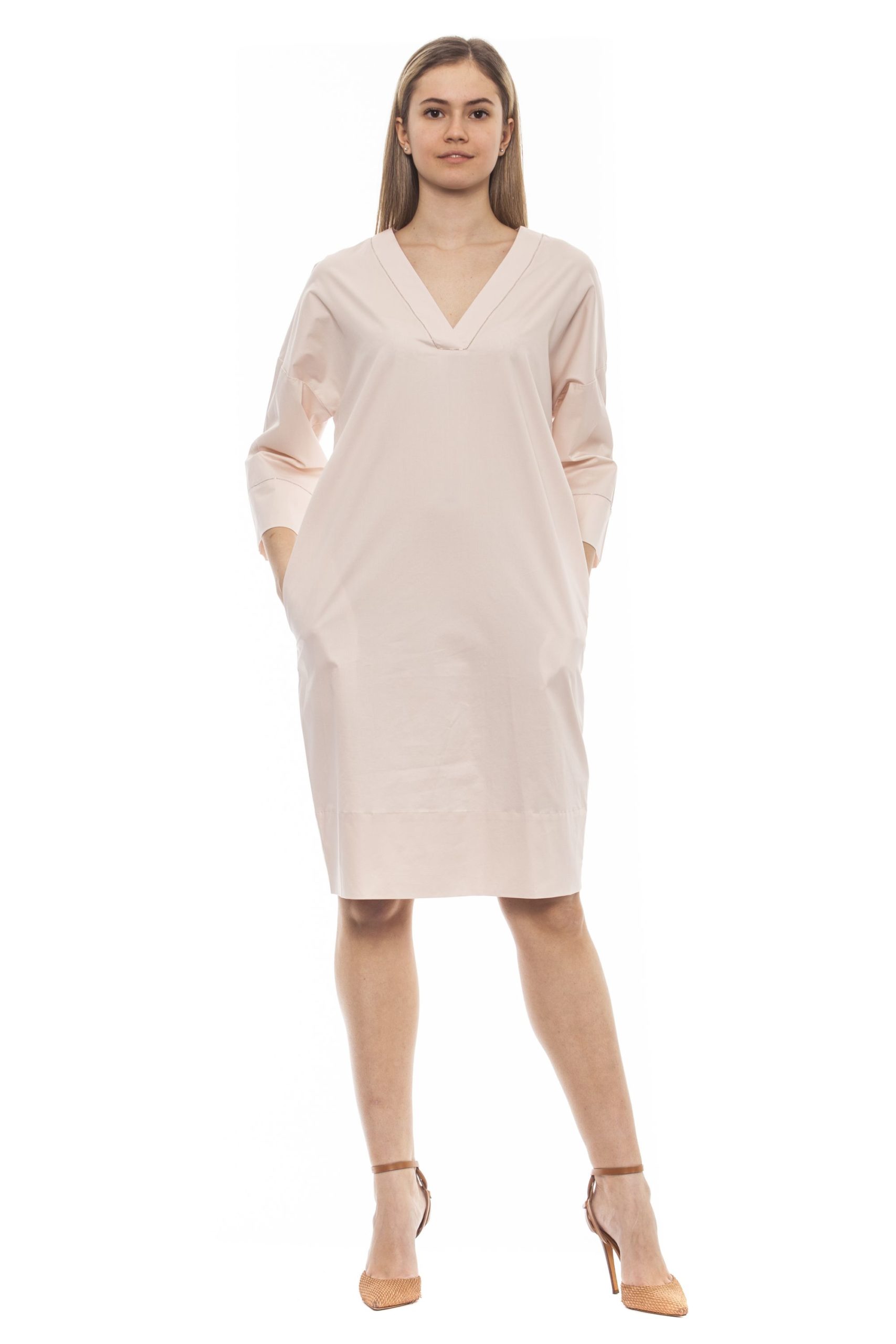 Peserico Women's Rosa Dress Pink PE1383170 - IT42 | S