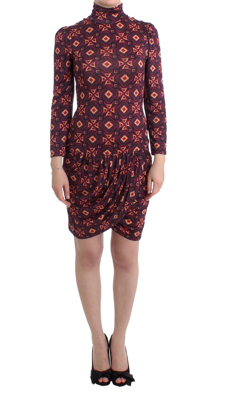GF Ferre Women's LSTurtleneck Viscose Dress Multicolor SIG11521 - IT42|M