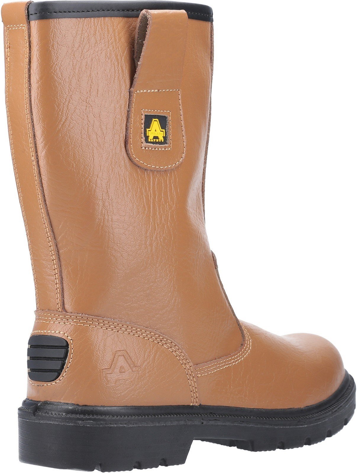 Amblers Unisex Safety Water Resistant Pull on Rigger Boot Tan 20426 - Tan 12