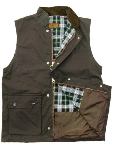 Game Technical Apparel Men's Jacket Various Colours Wax Gilet - Brown XXL