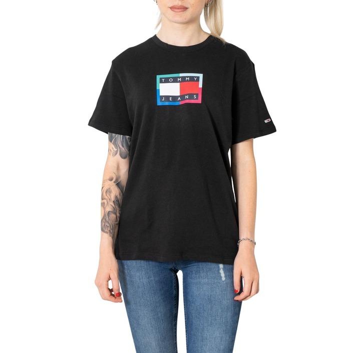 Tommy Hilfiger Jeans Women's T-Shirt Black 273353 - black XXS