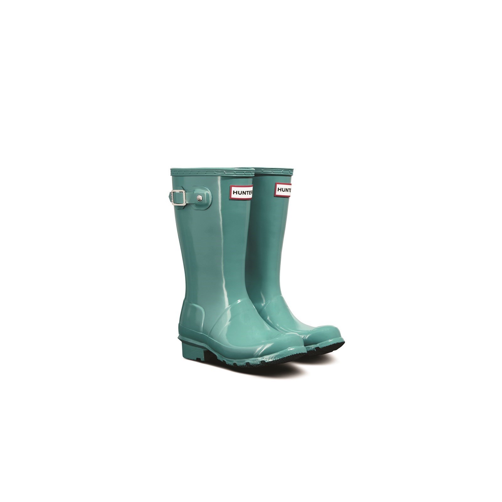 Hunter Kid's Original Gloss Wellington Boots Various Colour 31626 - Blue Spruce 1