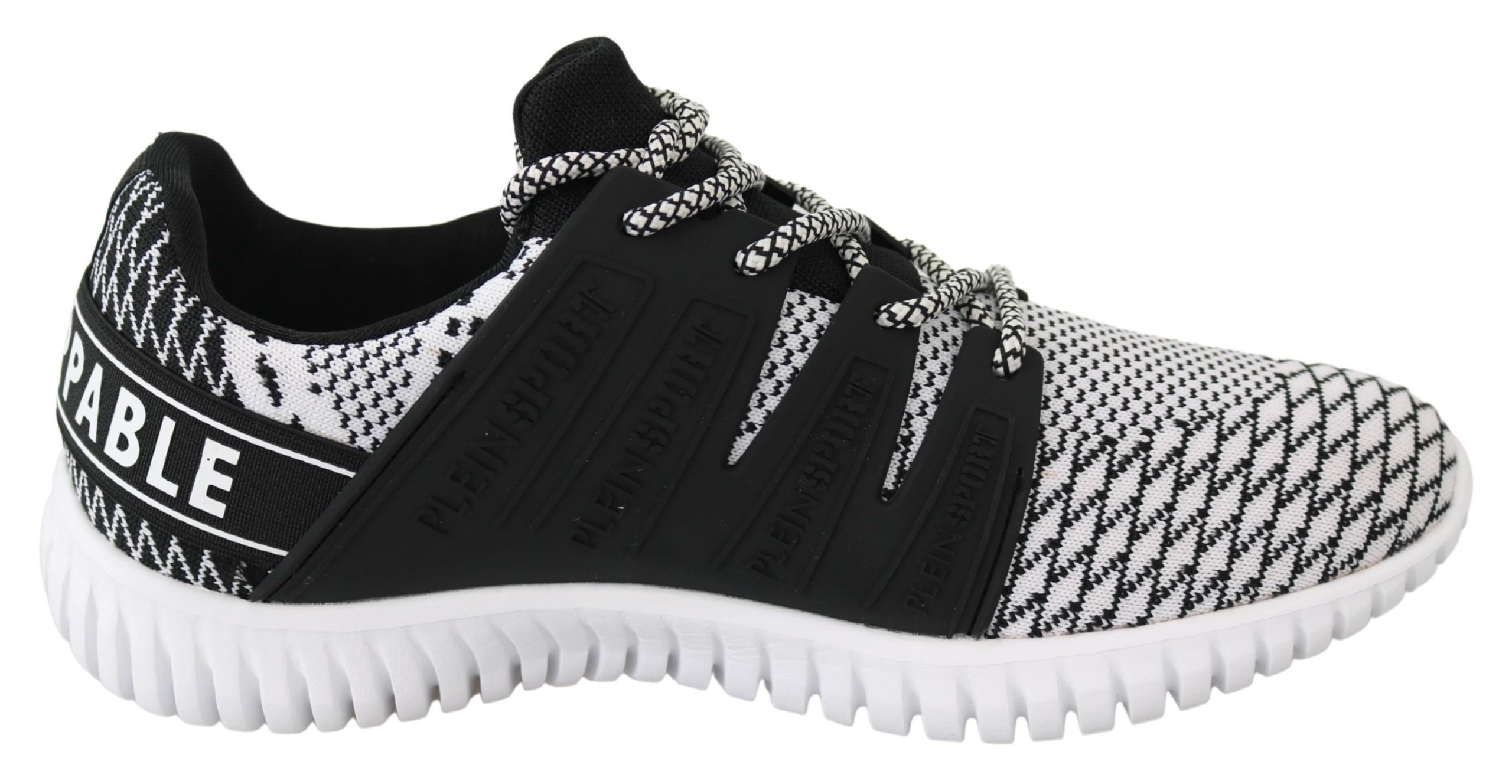 White Polyester Runner Mason Sneakers Shoes - EU40/US7