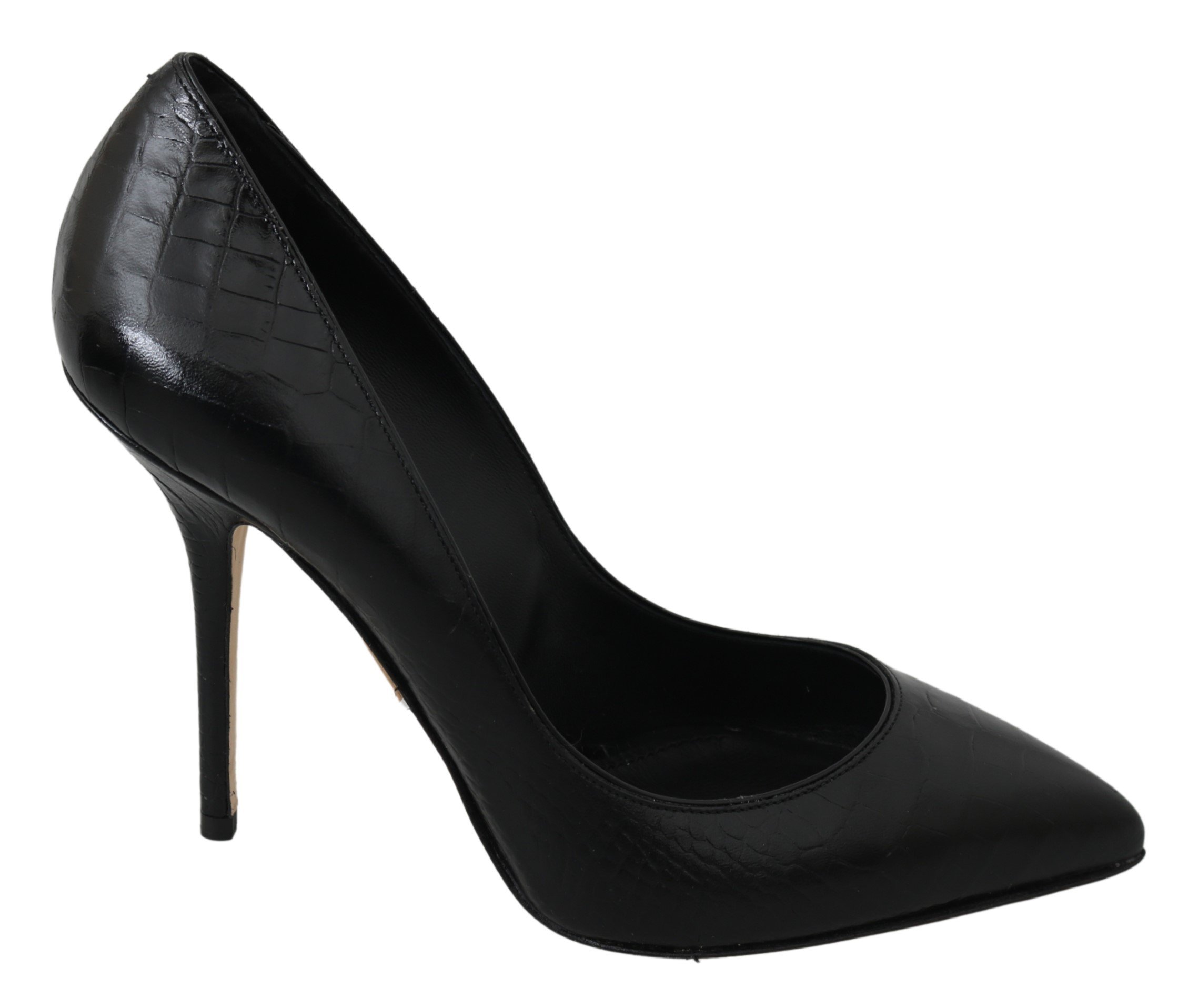 Dolce & Gabbana Women's Leather Bellucci High Pumps Black LA6874 - EU39/US8.5