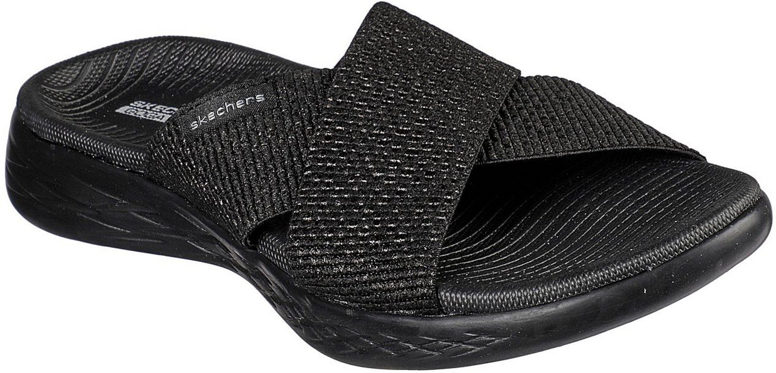 Skechers Women's On the GO Glistening Sandal Various Colours 30352 - Black/Black 3