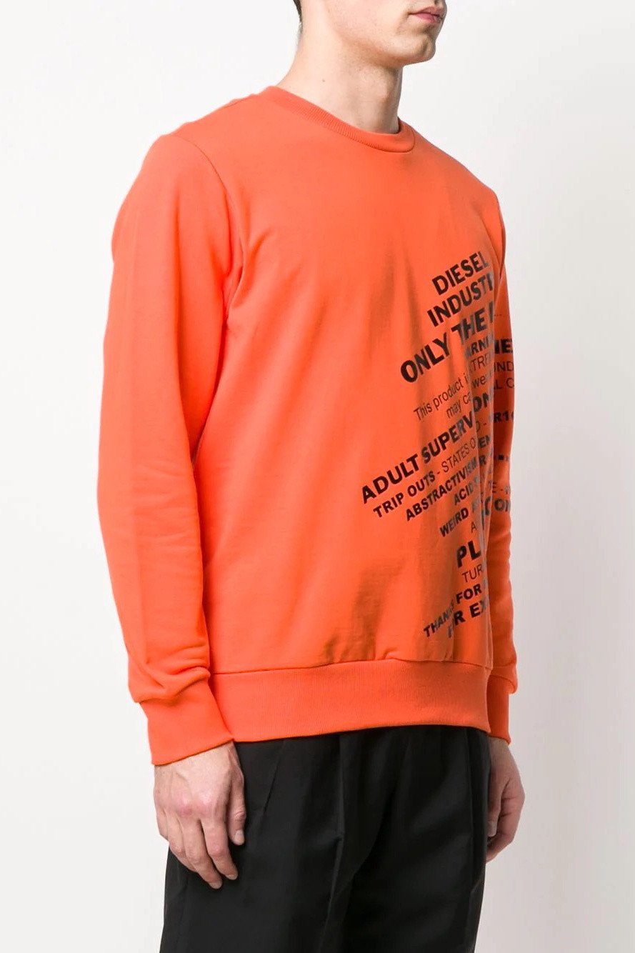 Diesel Women's Sweatshirt Various Colours 312571 - orange-2 2XS