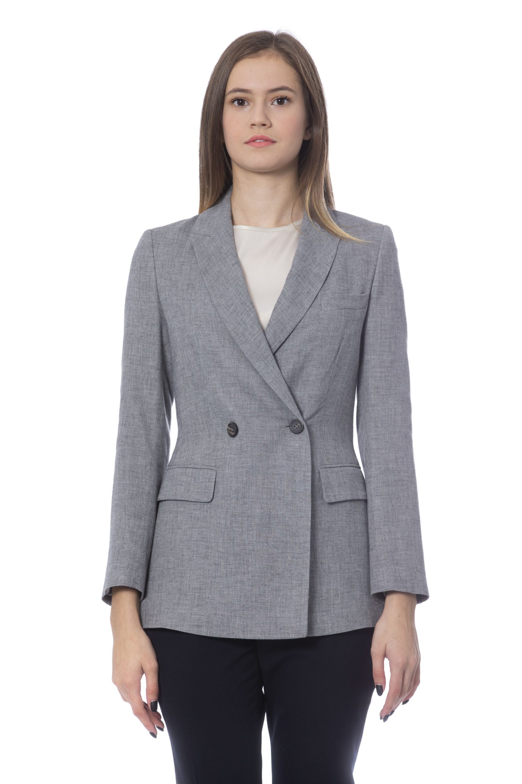 Peserico Women's Jacket Grey PE854510 - IT42 | S