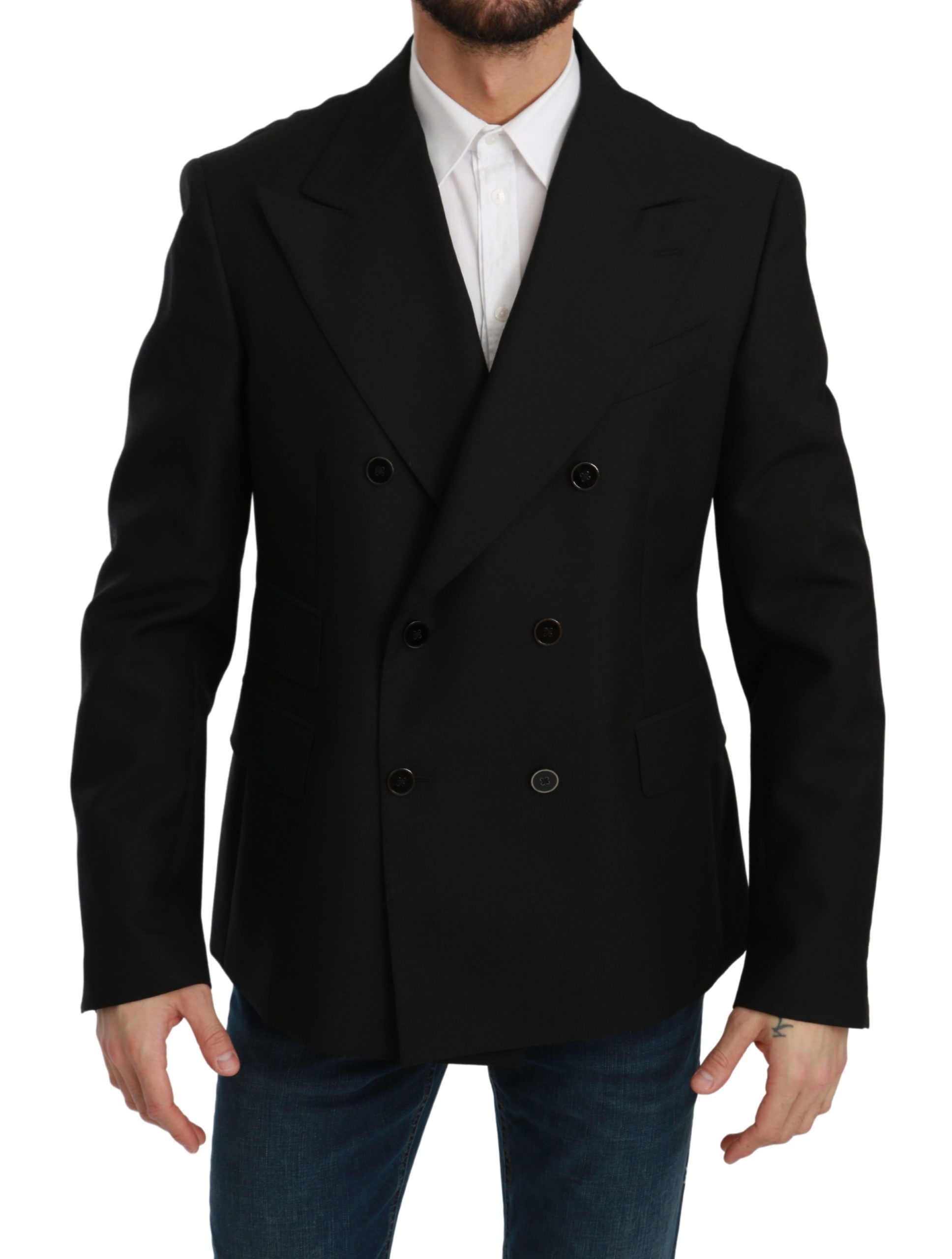 Dolce & Gabbana Men's Slim Fit Wool Blazer Black KOS1767 - IT52 | L