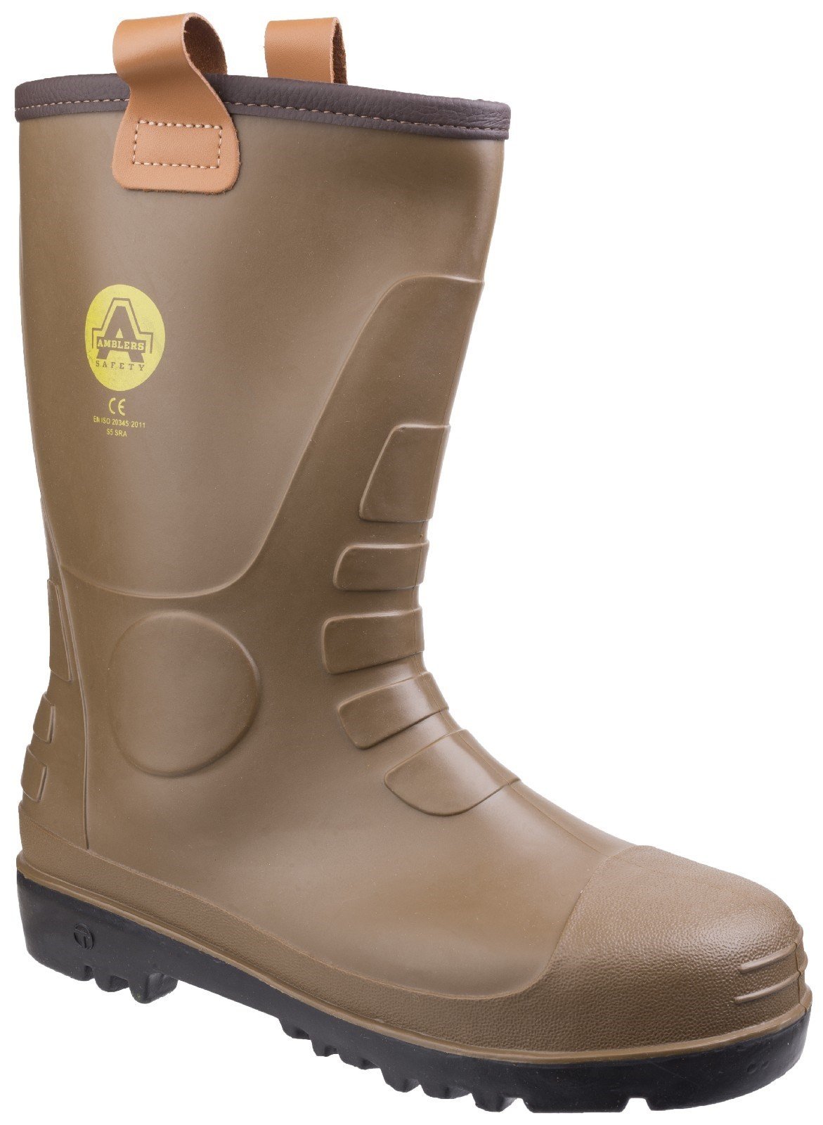 Amblers Unisex Safety Waterproof PVC Pull on Rigger Boot Tan 21153 - Tan 8